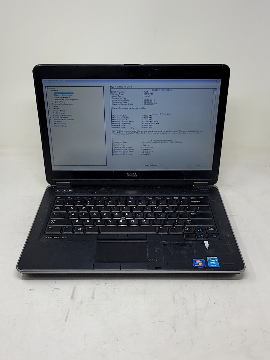 DELL LATITUDE E6440 Laptop Intel Core I7-4600M 8GB SEE NOTES