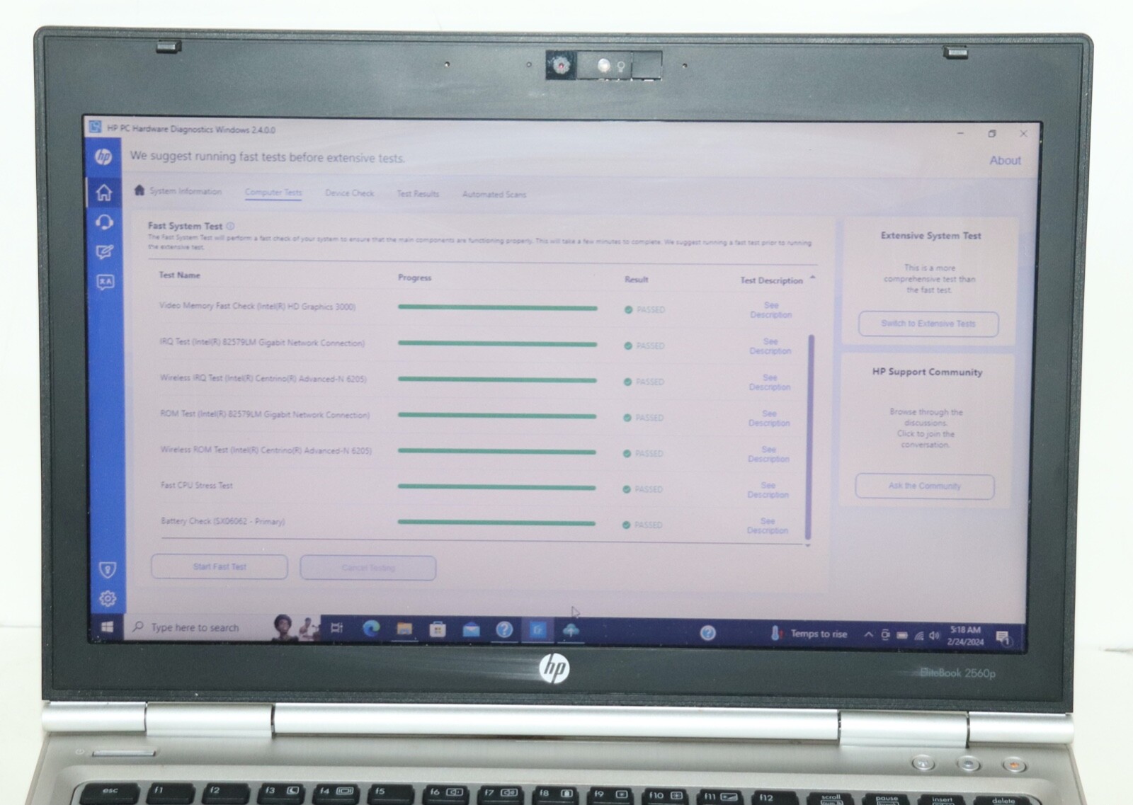 EliteBook 2560p|Intel core i7@2.70GHz|8GB RAM|500GB HDD|WiFi|Webcam