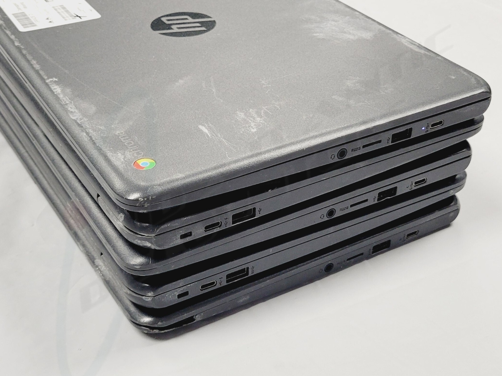 5 HP 14″ Chromebook 14A G5 Laptops 7CZ87UT#ABA Damaged Screens, Tested: Power On