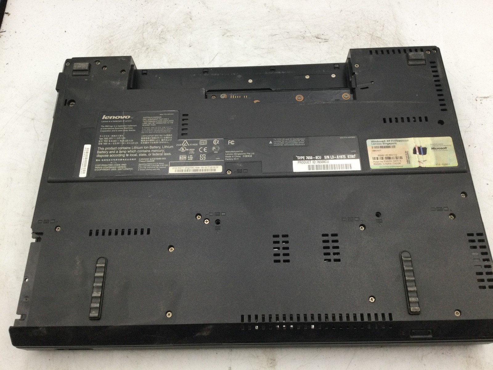 IBM THINKPAD R61I – BOOTS TO BIOS – INTEL CORE 2 DUO – 1GB RAM – READ DESC – BB