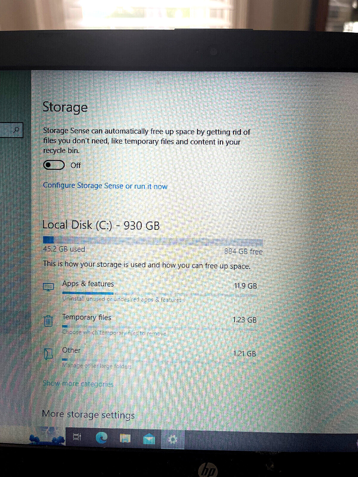 HP Laptop Inter(R) Core(TM) i3-7200U CPU Speed-2.50GHz, RAM 8 GB