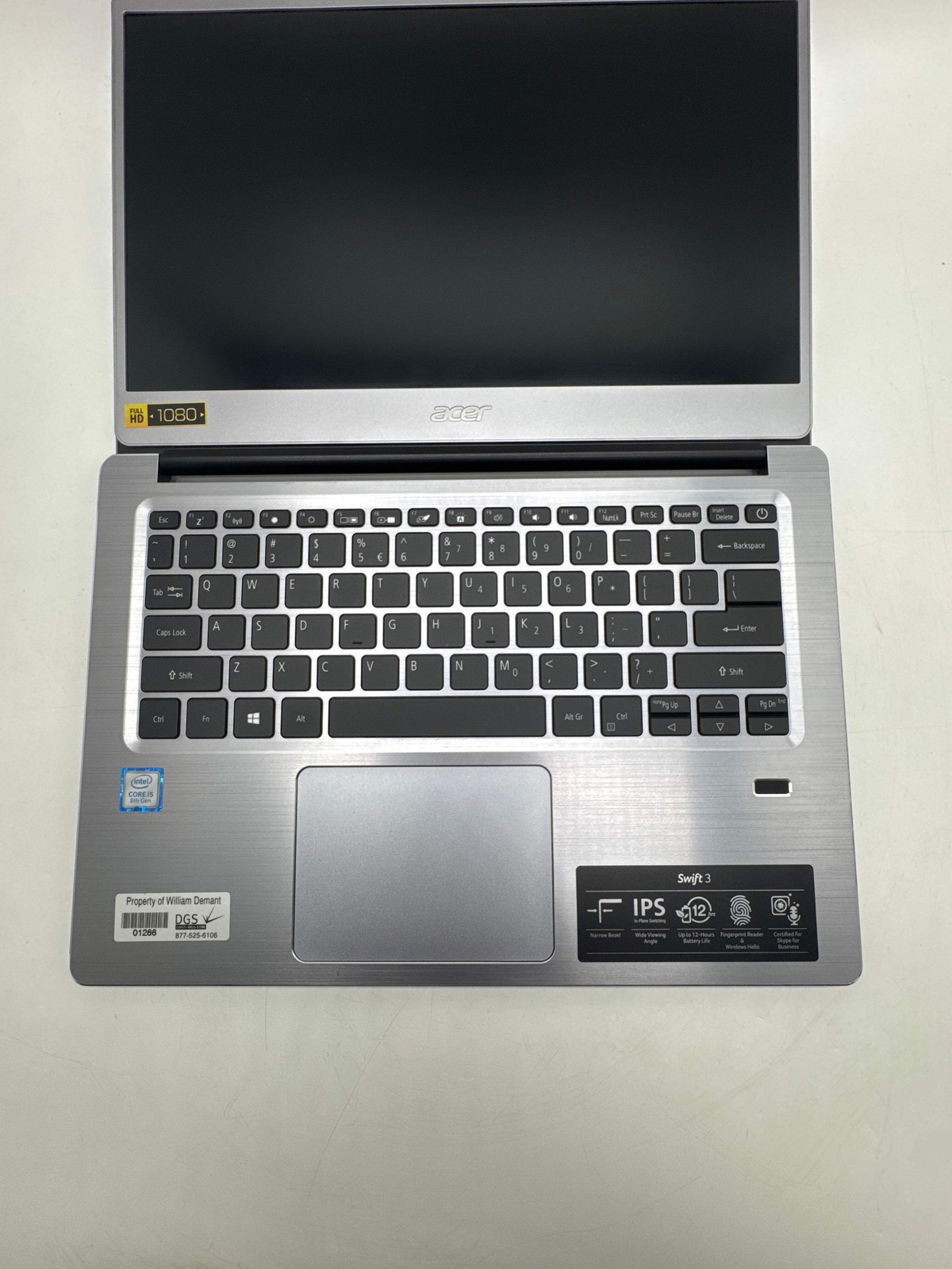 Acer Swift 3 SF314-54 14″ Core i5-8250U 8GB 256GB SSD No Power / bad battery