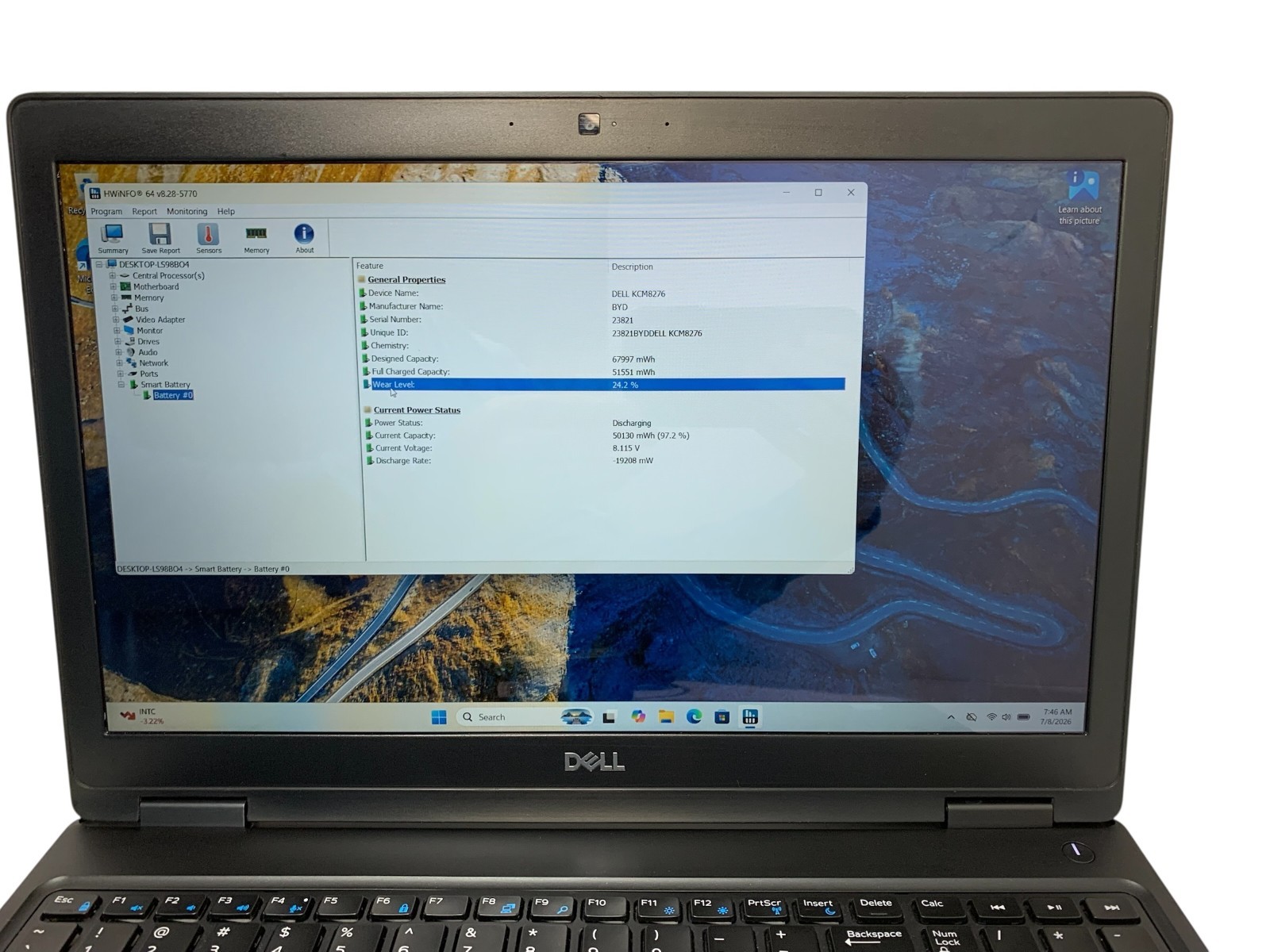 Dell Latitude 5590 15.6″ Laptop – Core i5-8350u 16GB RAM 1TB NVMe SSD Win11P