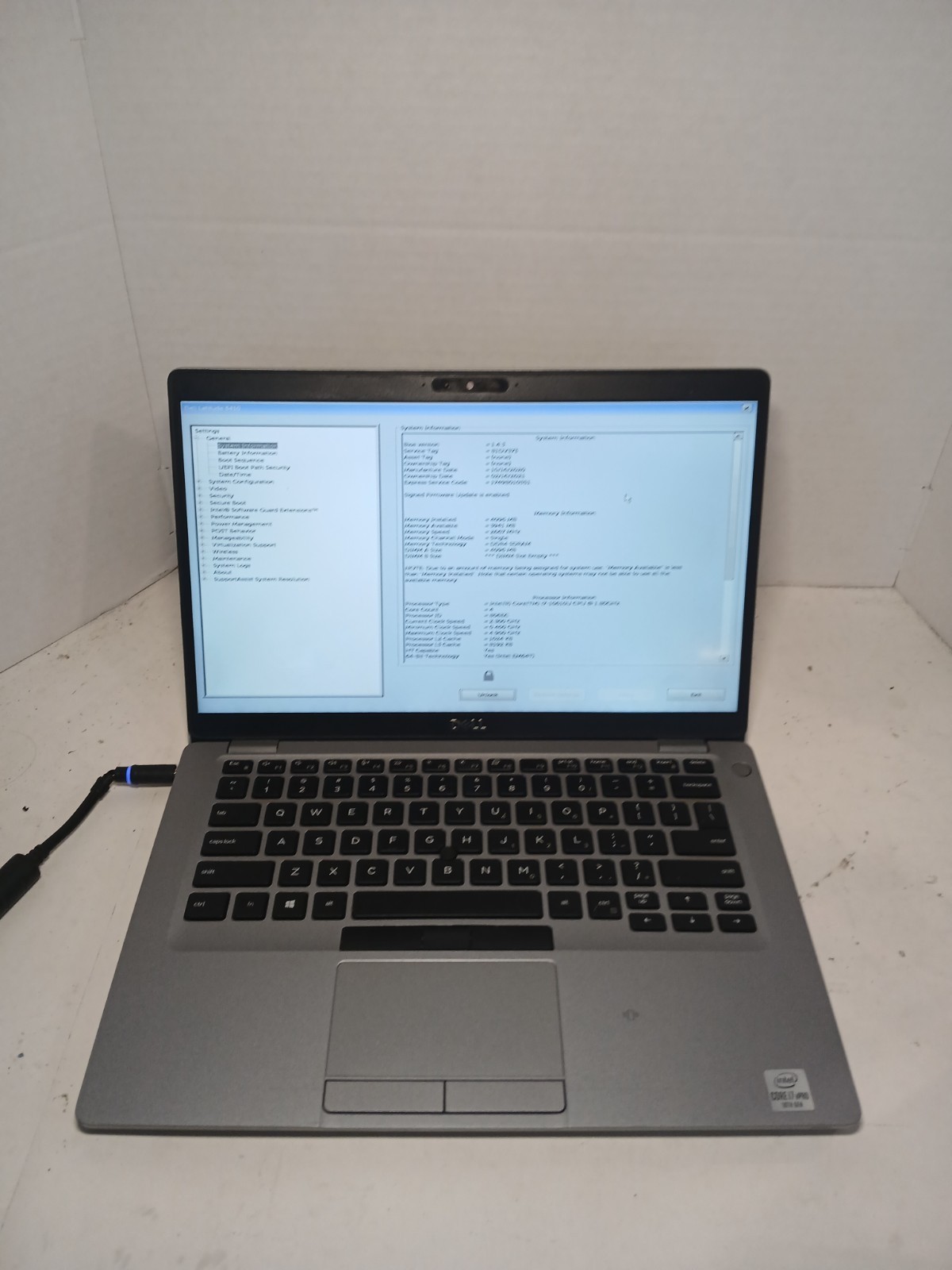 Dell Latitude 5410 14″ Laptop i7-10610U 4GB No SSD/OS! BIOS PW!! #97