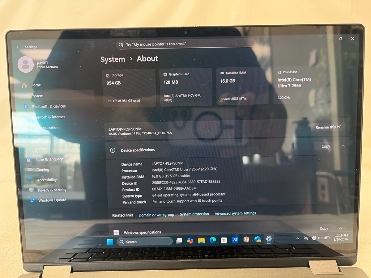 ASUS VIVOBOOK FLIP 14 PRE-OWNED (P23017364)
