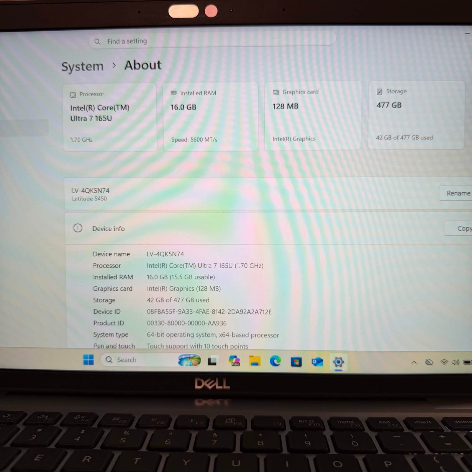 Dell Latitude 5450 14″ FHD 1.7 GHz Ultra 7 165U 16GB 512GB SSD Touch WIN11 PRO