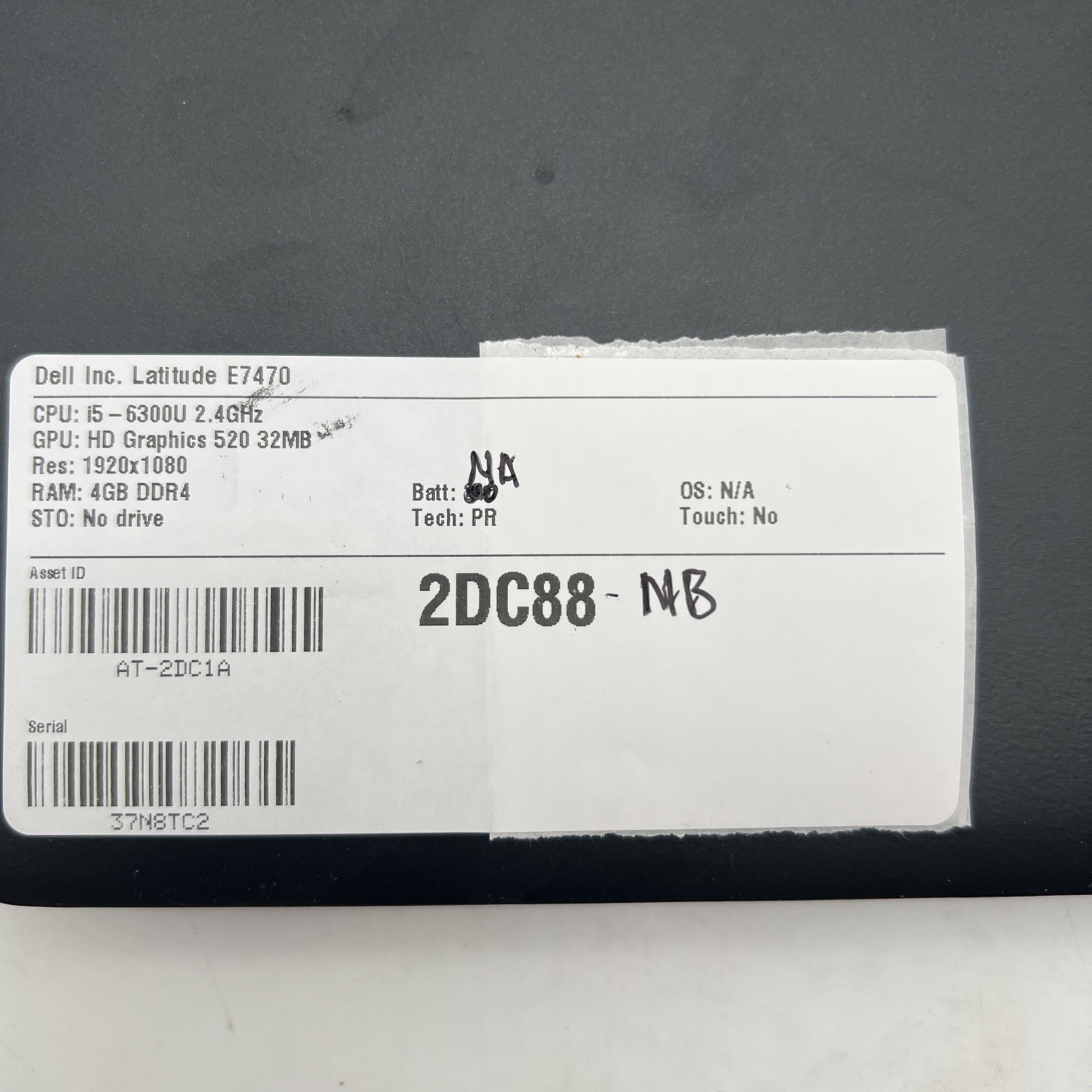 Dell Latitude E7470 I5 6300U 2.4GHz 4GB RAM No Drive No OS No Battery