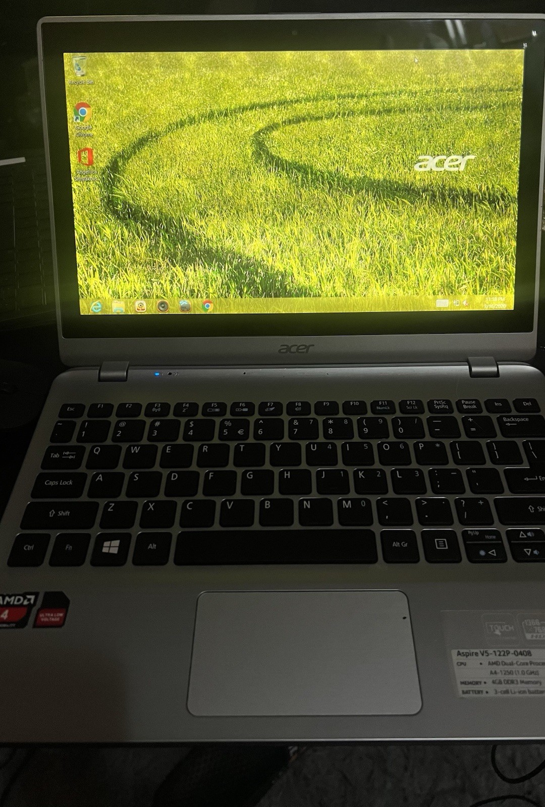 Acer Aspire V5-122P-0408 Series MS2377-touchscreen-water damage-see photos