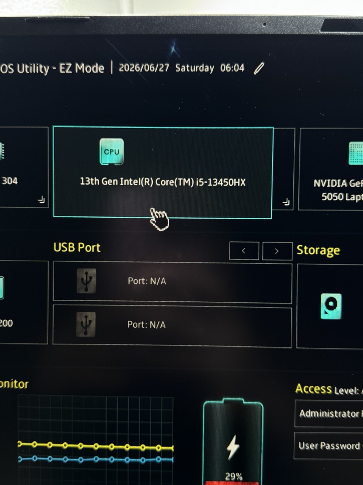 ASUS TUF Gaming F16 16” i5-13450HX RTX 5050 16GB 512GB SSD 165Hz Win11