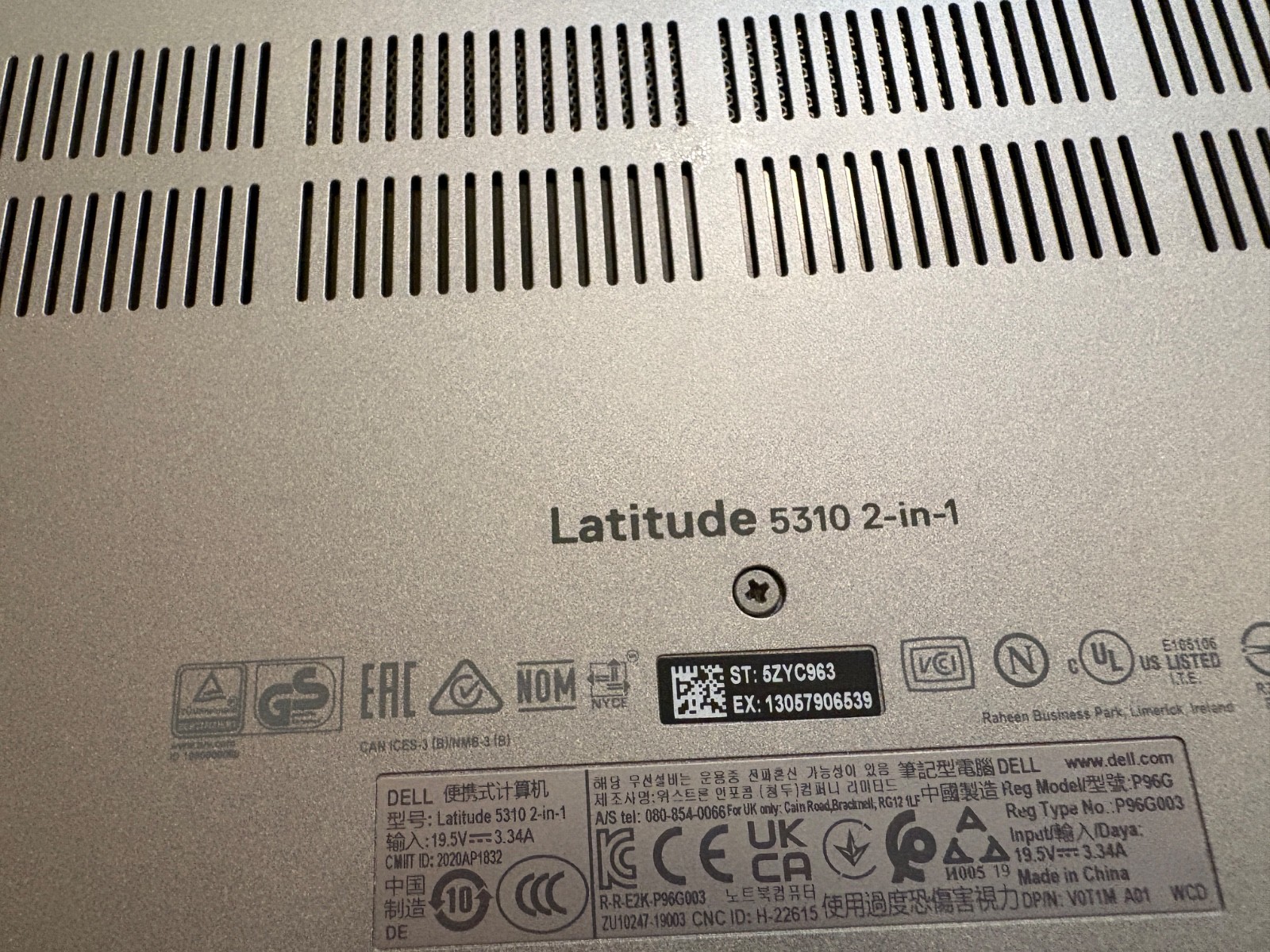Dell Latitude 5310 2-1 Touchscreen i5 10th Gen———–Parts BIOS–Read
