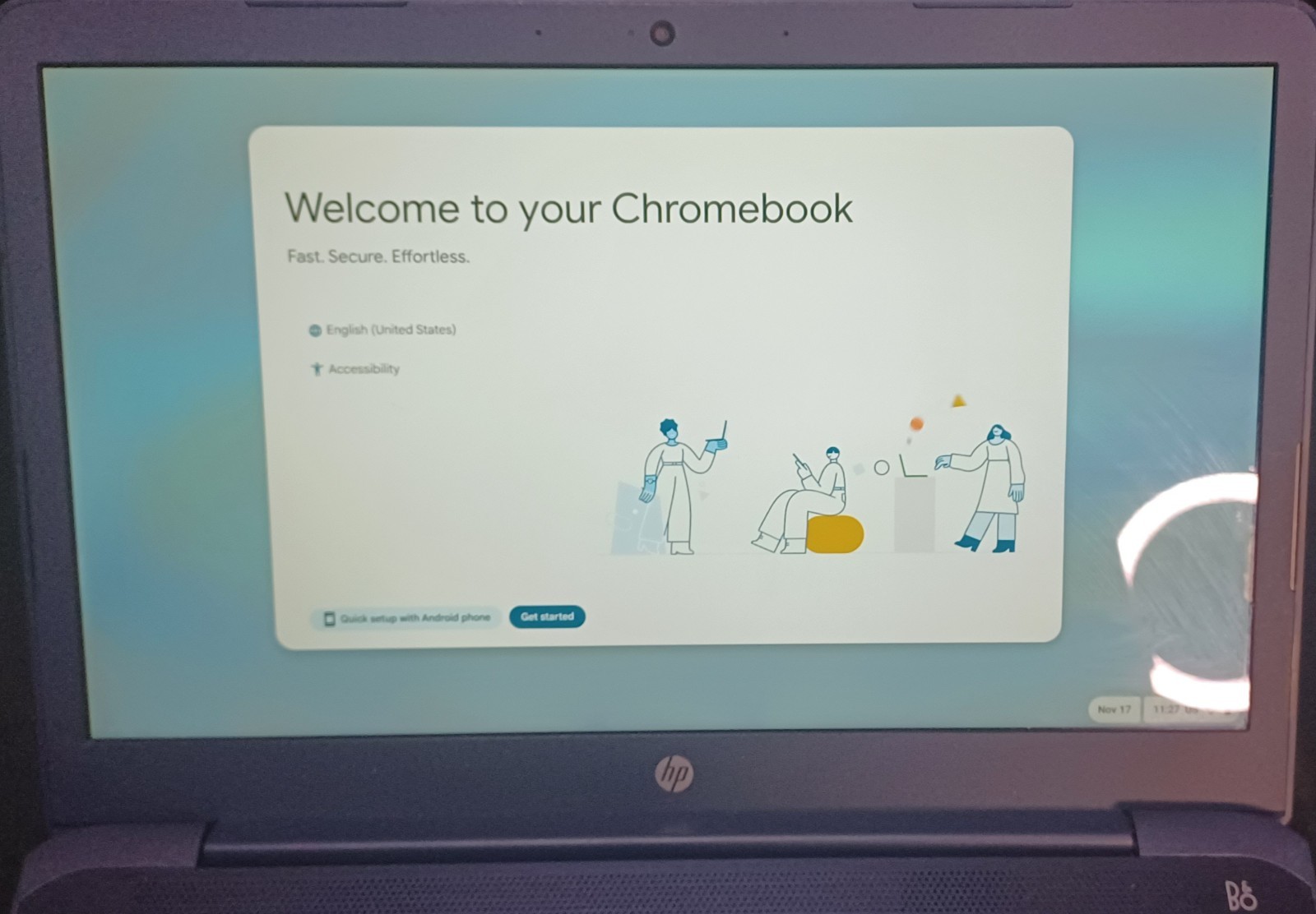 Navy Blue HP Chromebook Laptop