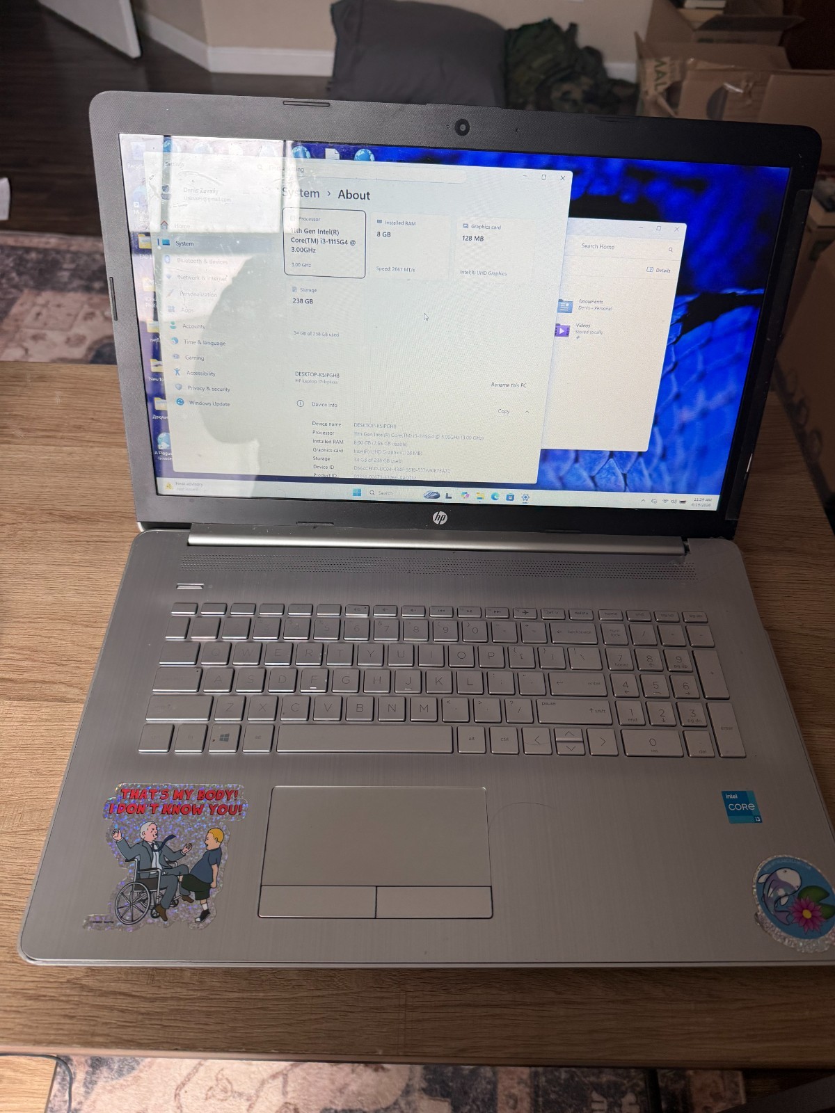 HP 17.3″ Laptop – i3 11th Gen / 8GB RAM / 256GB SSD / Windows 11