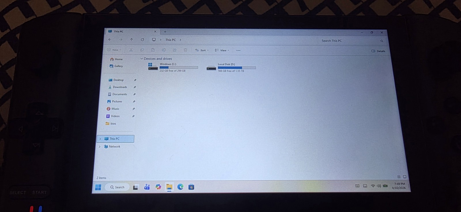 GPD win 3( i7-1195G7);SECREEN PROTECTOR, 2TB.