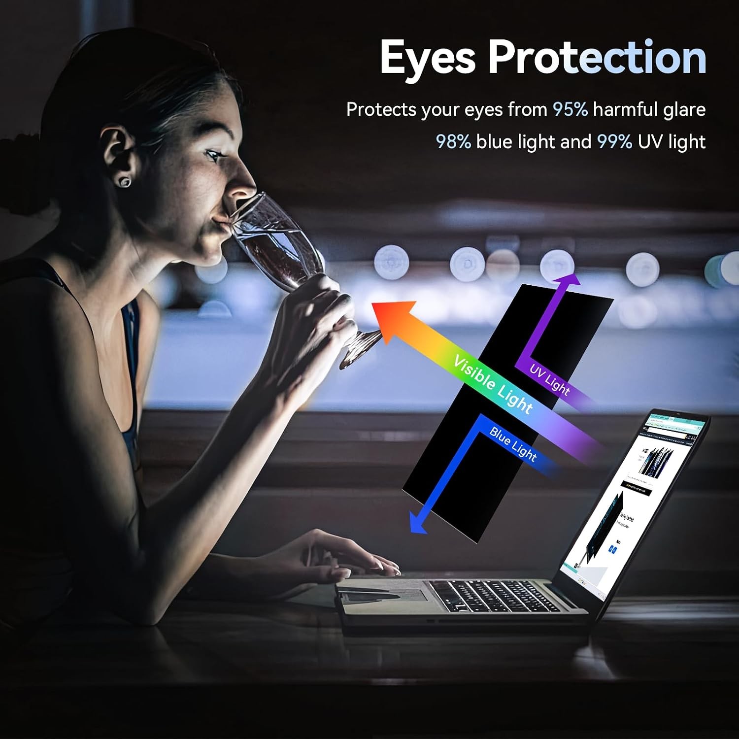13.3 Inch Privacy Screen for Laptops – Anti-Glare Filter for Lenovo, HP, Dell, A
