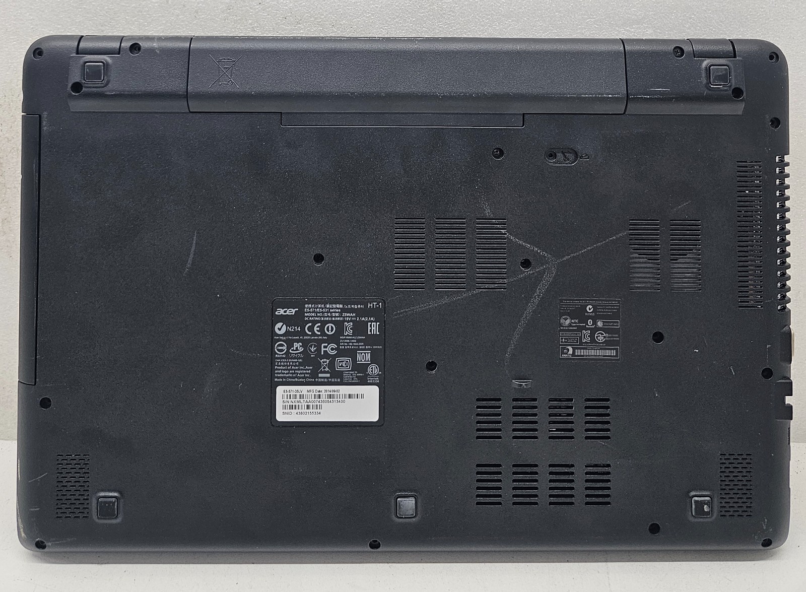 Acer Aspire E15 E5-571-35LV Laptop Intel Core i3-4030U 4GB Ram NO HD/OS (FL)