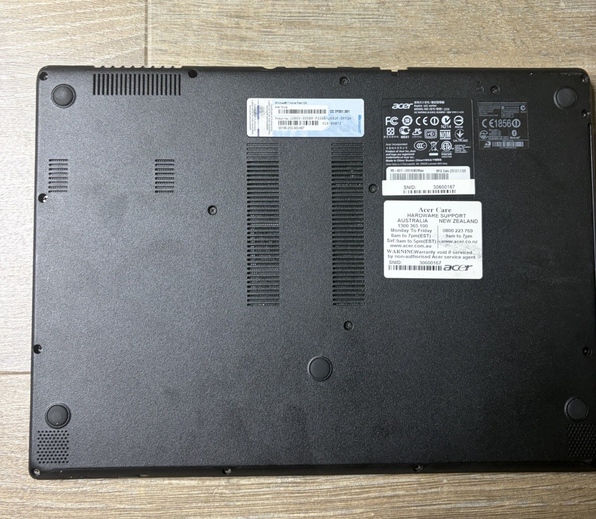 Acer Aspire M5 series, M5-481PT Model Z09 – USED, Untested (Sold For Parts)
