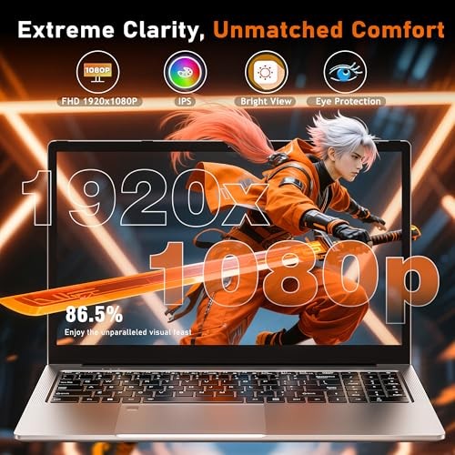 Gaming Laptop, 16 Inch Lap Top Computer 2026 16.0 GB 16 Inches Silver 1.0 TB