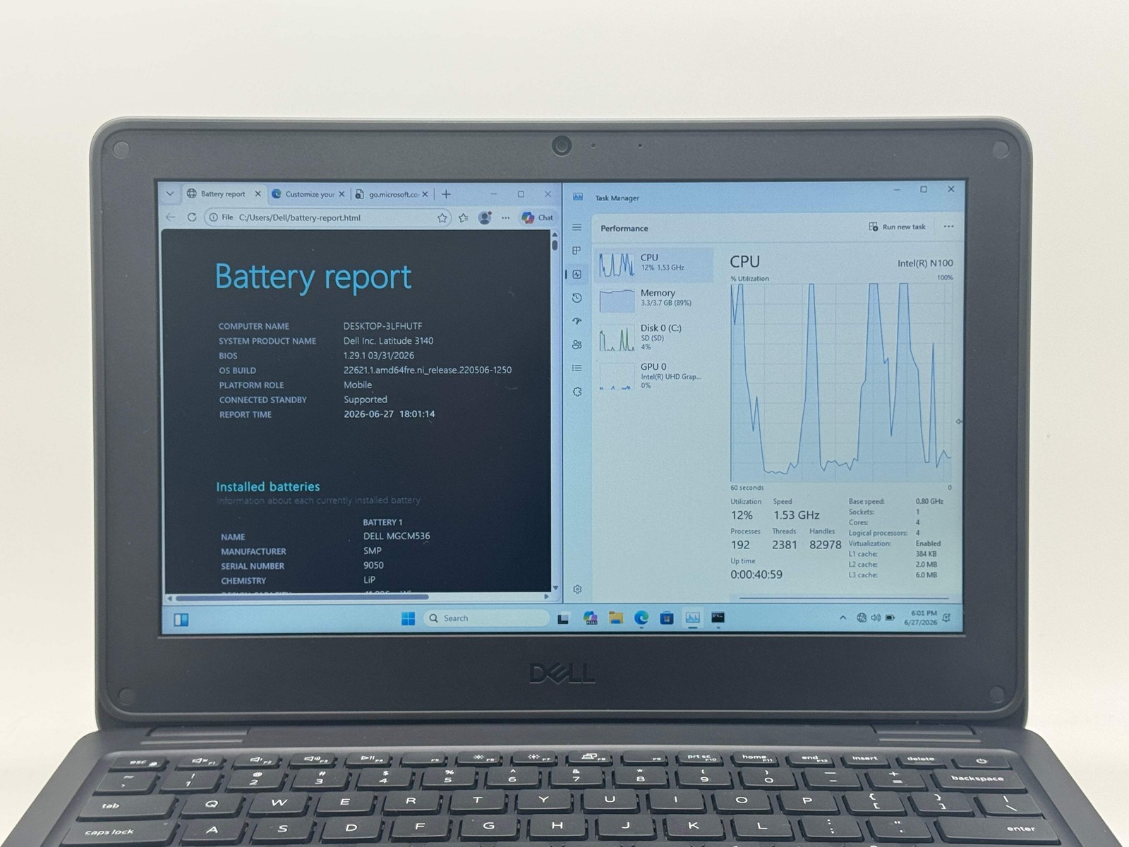 2023 Dell Latitude 3140 11.6″ Intel N100 4GB 64GB eMMC Win 11 Pro