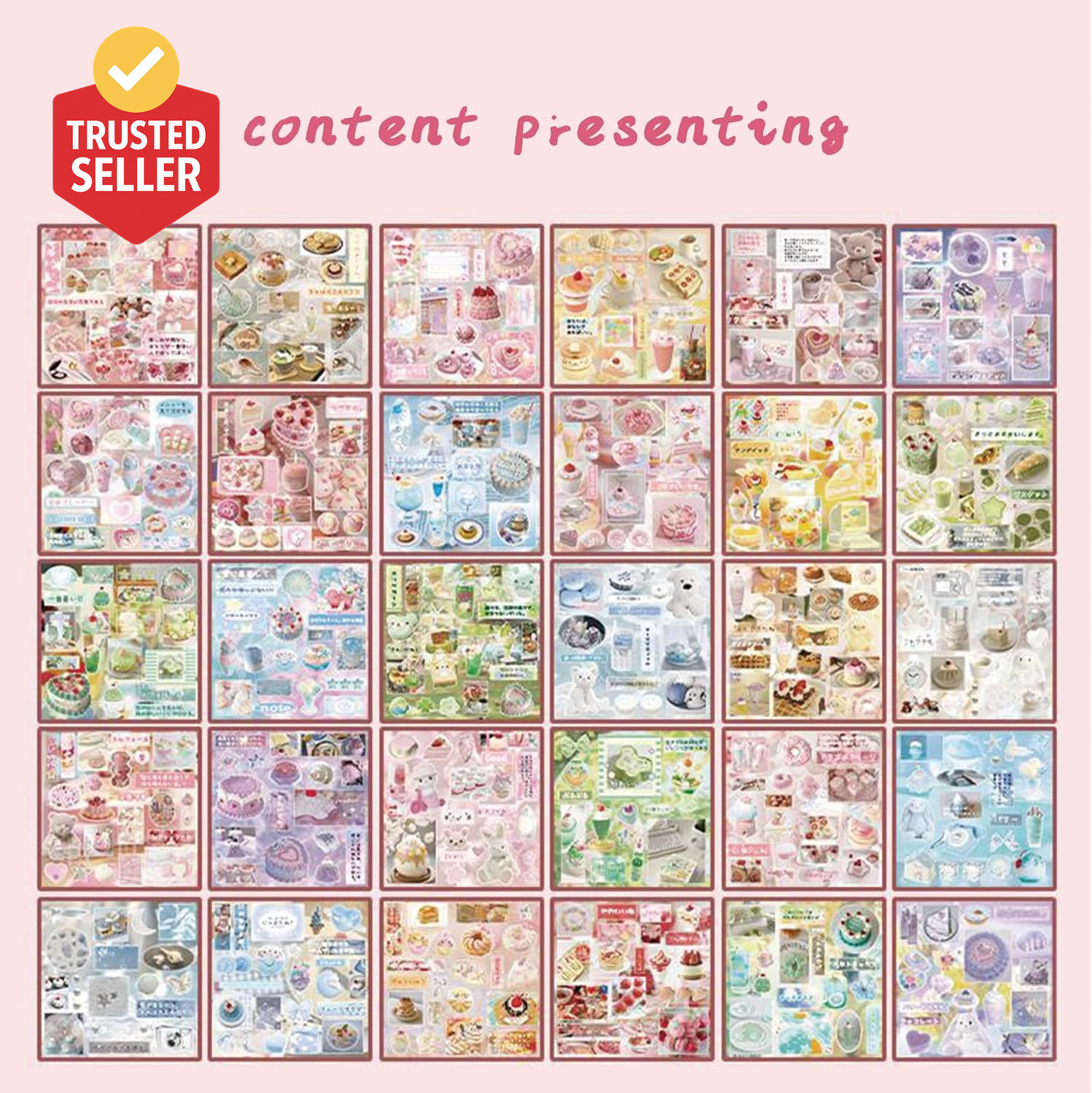 650+ Pcs Japanese Sticker Book- Aesthetic Cute Y2K Retro Sticker Book – Japanese