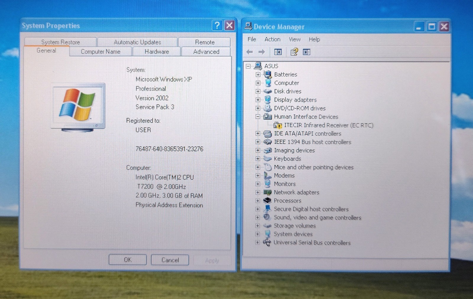 RARE OLD WINDOWS XP GAMING ASUS ASMOBILE NVIDIA GEFORCE CORE DUO Retro Laptop