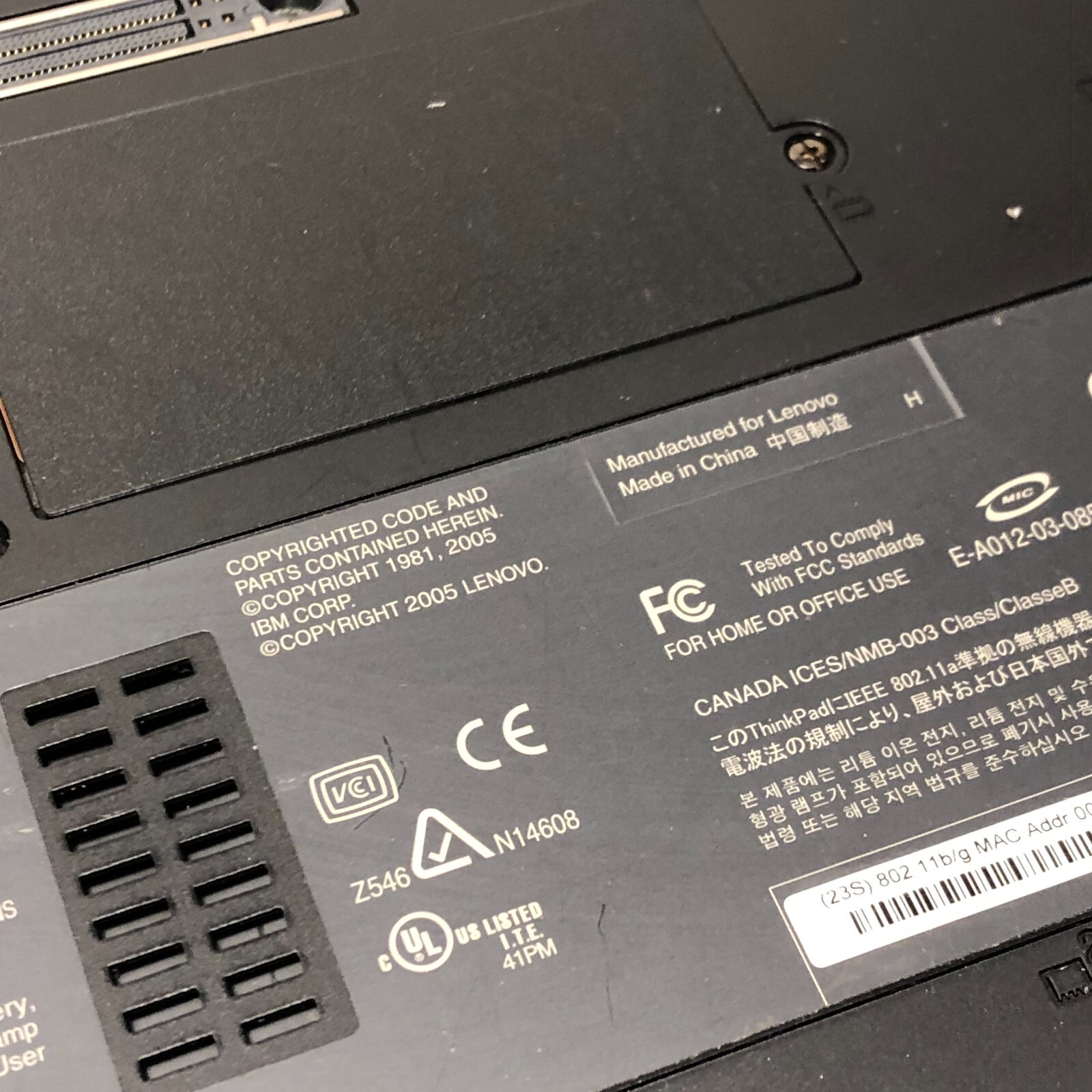 IBM Thinkpad Type 2668 Laptop Doesn’t Turn On AS IS