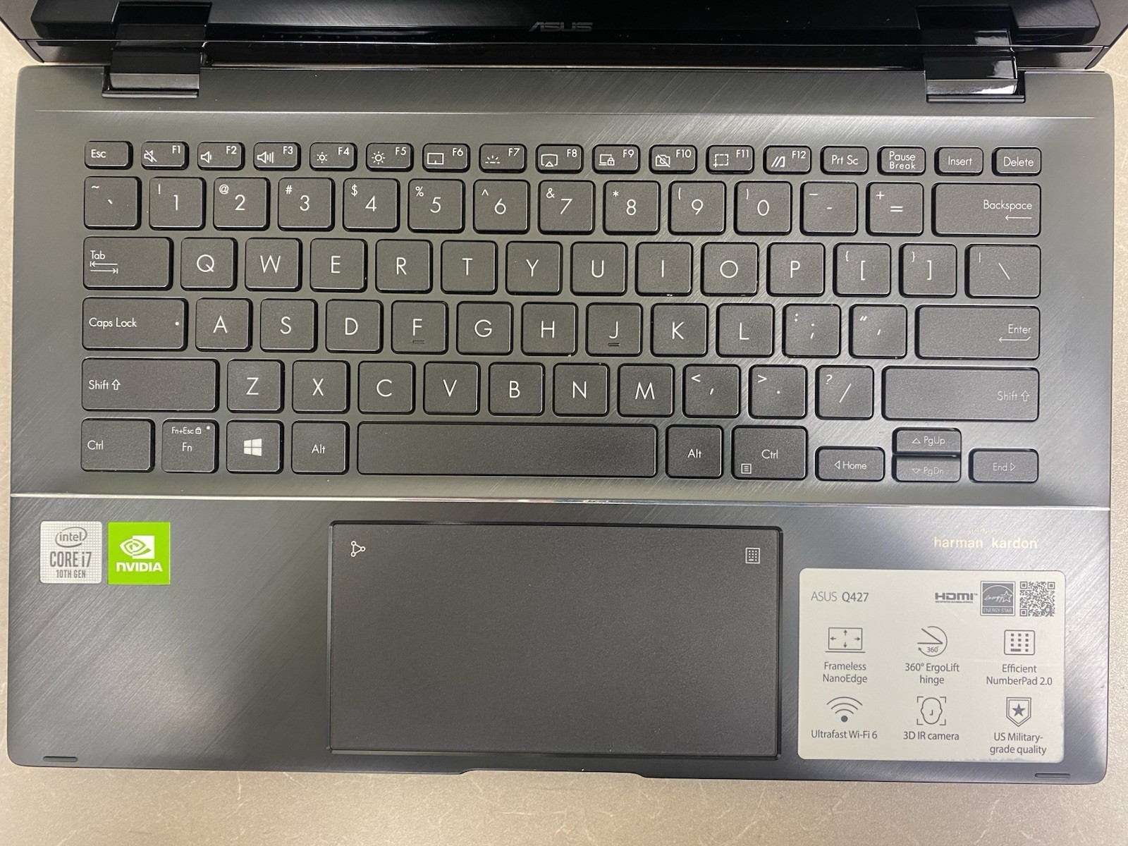Asus ZenBook Q427FL TOUCH (i7-10th gen, 16GB RAM , 512 SSD) GeForce MX250 2 GB