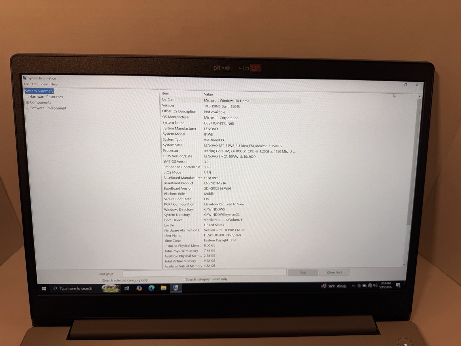 Lot Of 2 Lenovo Ideapad 3 17IIL05 i5 & 15IIL05 15.6″ i3-1005G1 NO SSD NO RAM