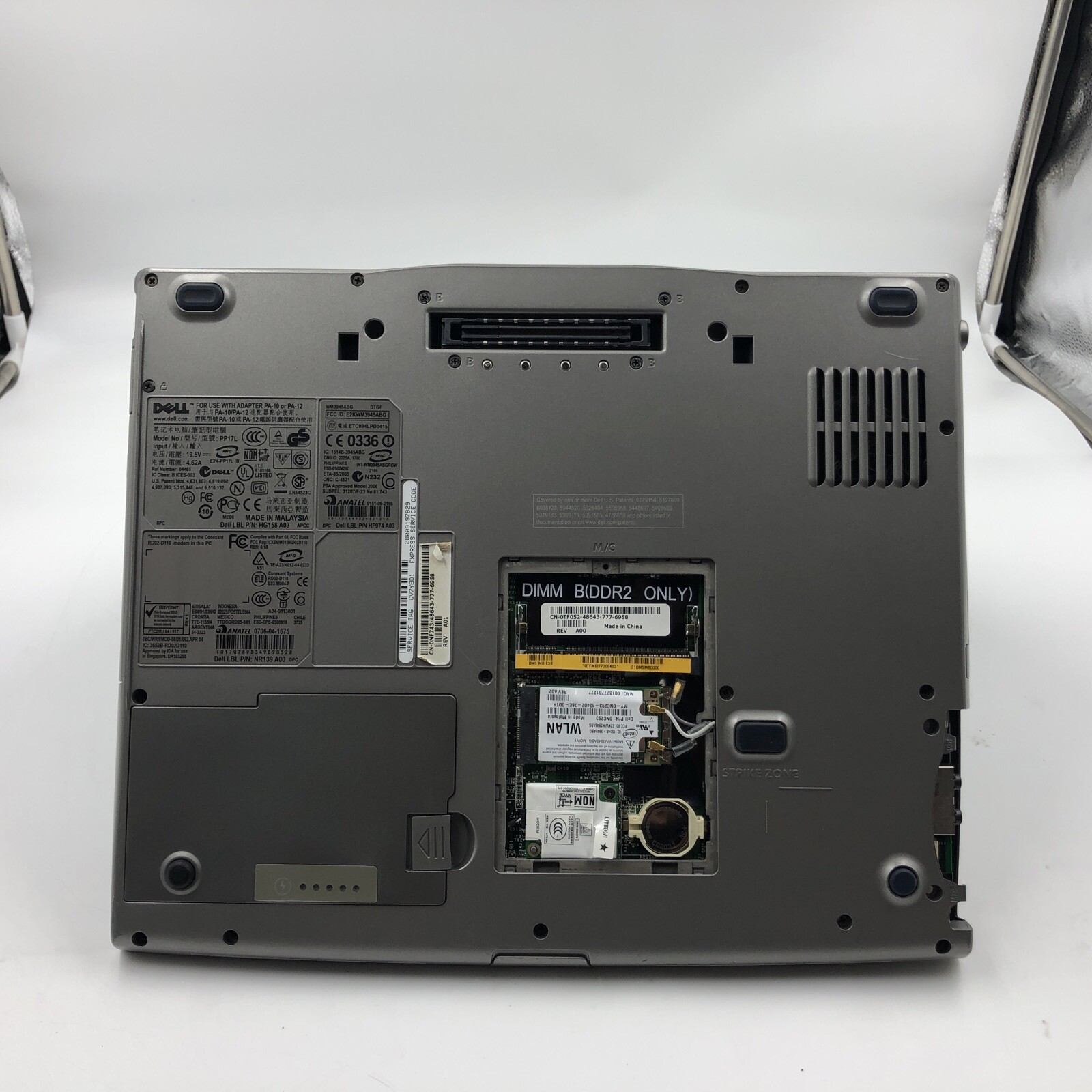 Dell Latitude D520 Intel Core 2 Duo 06F2 1.66GHZ 1GB NO HDD/OS Bad Battery PARTS