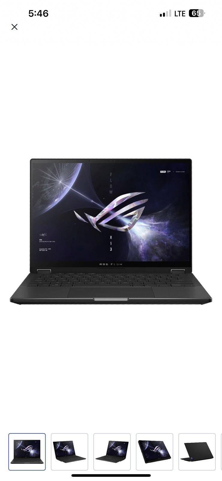 ASUS ROG Flow X13 13.4” (1TB SSD, AMD Ryzen 9 6000 Series, 4.90 GHz, 16GB)…