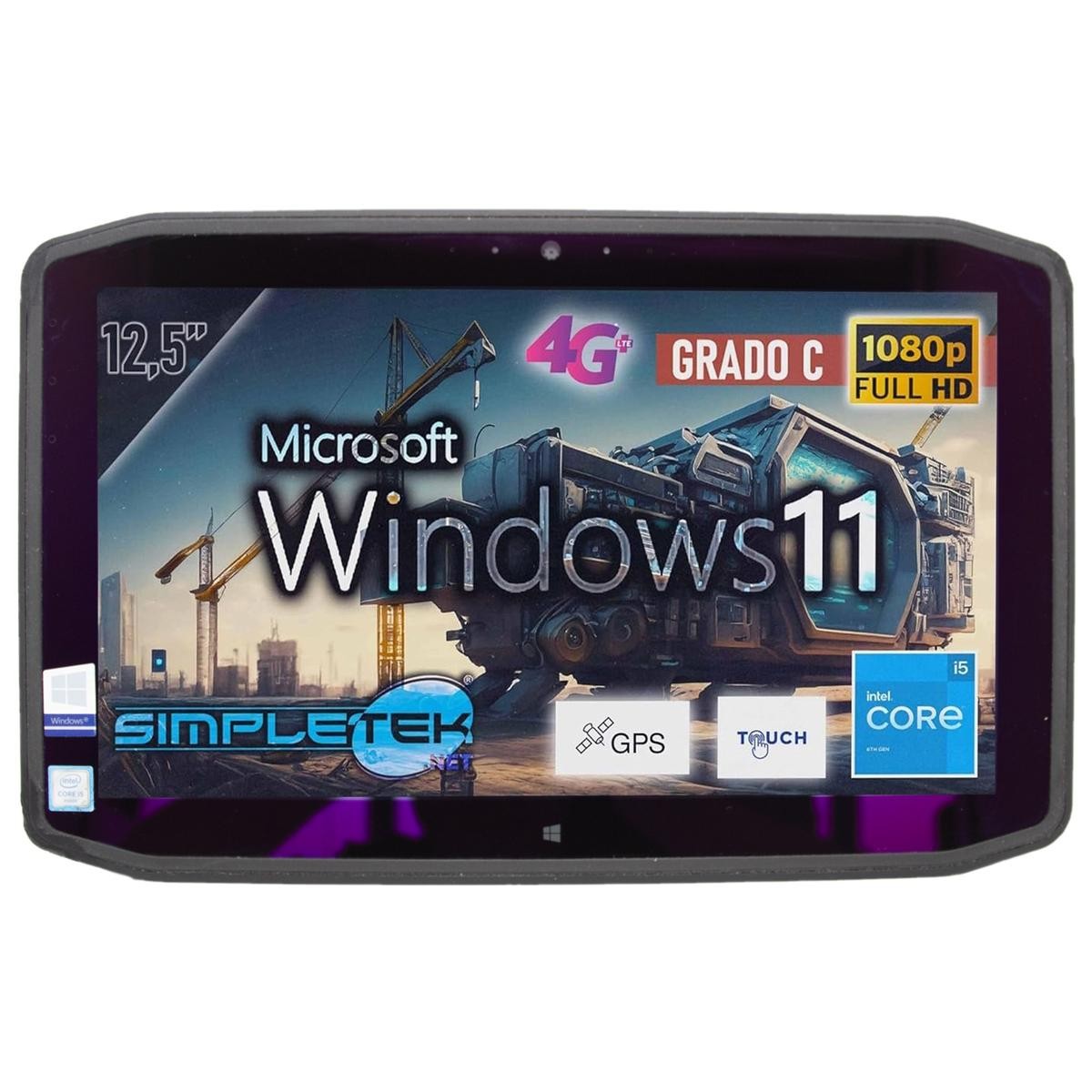 ZEBRA R12 i5 12.5″ TABLET TOUCH SCREEN RUGGED NOTEBOOK TOUCHSCREEN LTE 4G GPS –