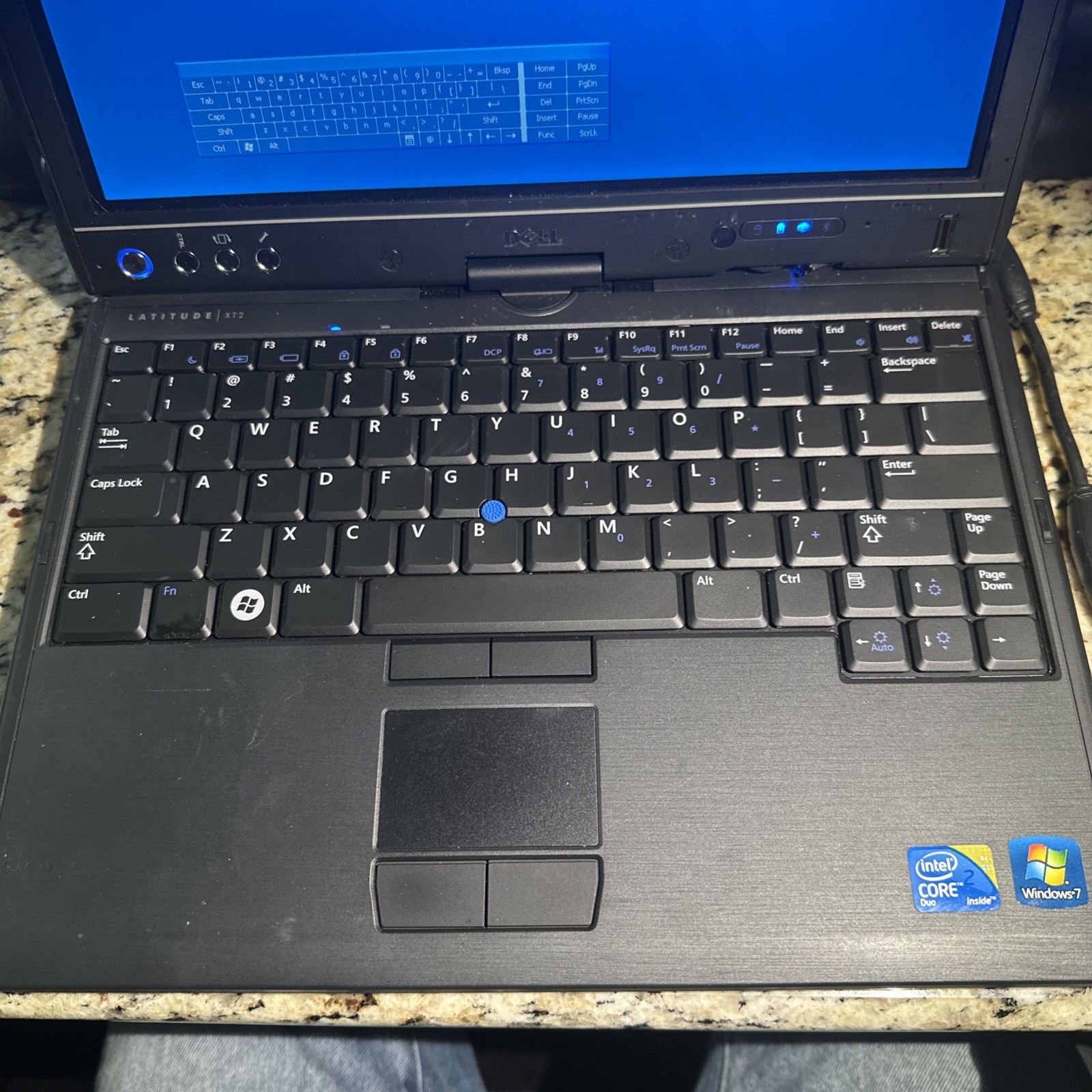DELL LATITUDE XT2 PP12S Laptop Intel CORE2 DUO U9400 Windows 7 For Parts Only