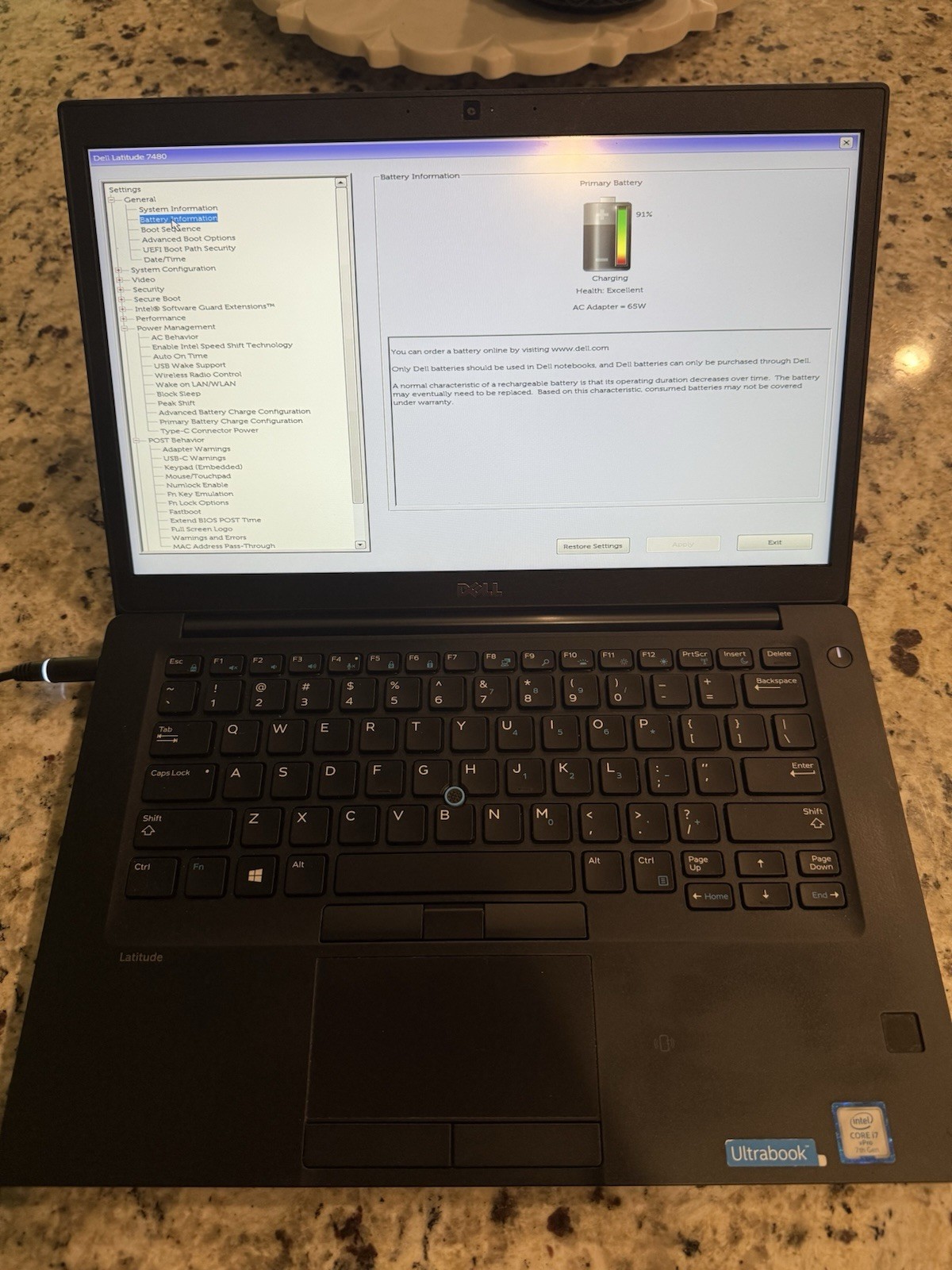 Dell Latitude E7480 Laptop Core I7-7600u 2.80ghz 8gb RAM 256 SSD Intel HD