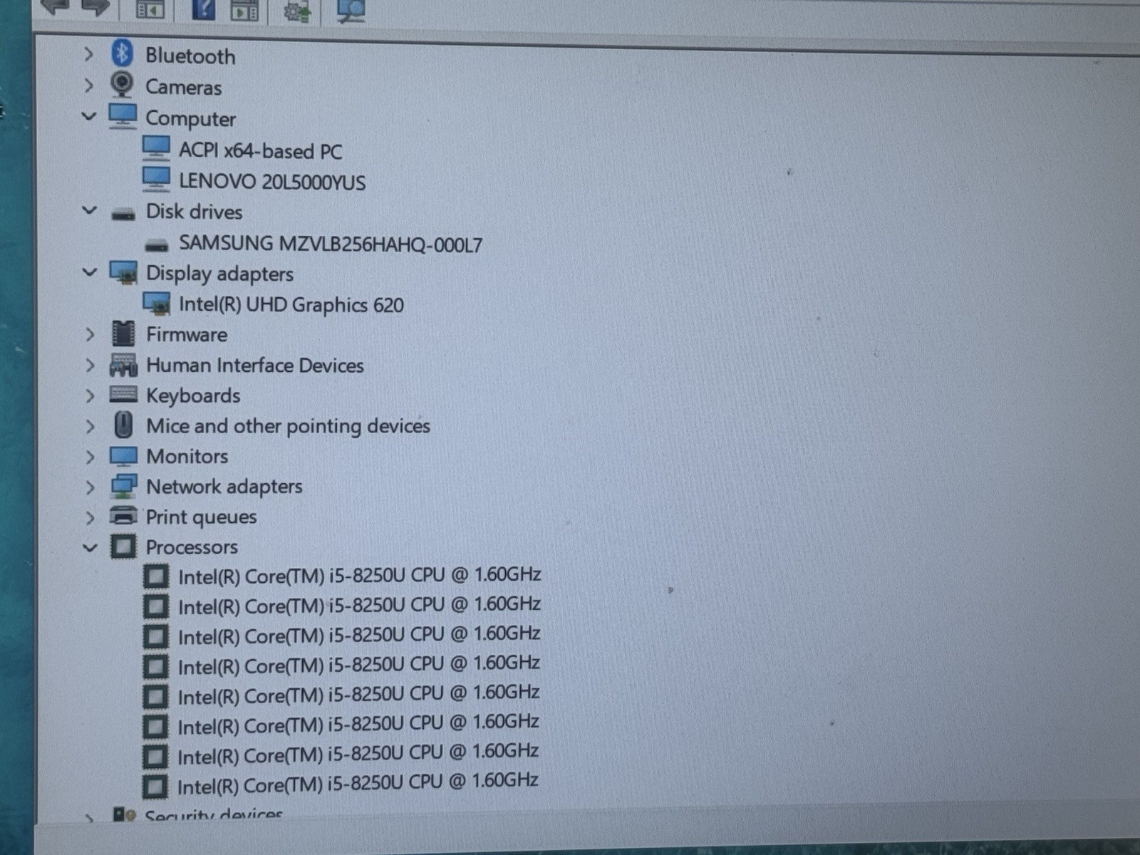 Lenovo ThinkPad T480 14″ HD i5 8250u 8GB 256gb NVME WIFI CAM WIN 11 PRO laptop