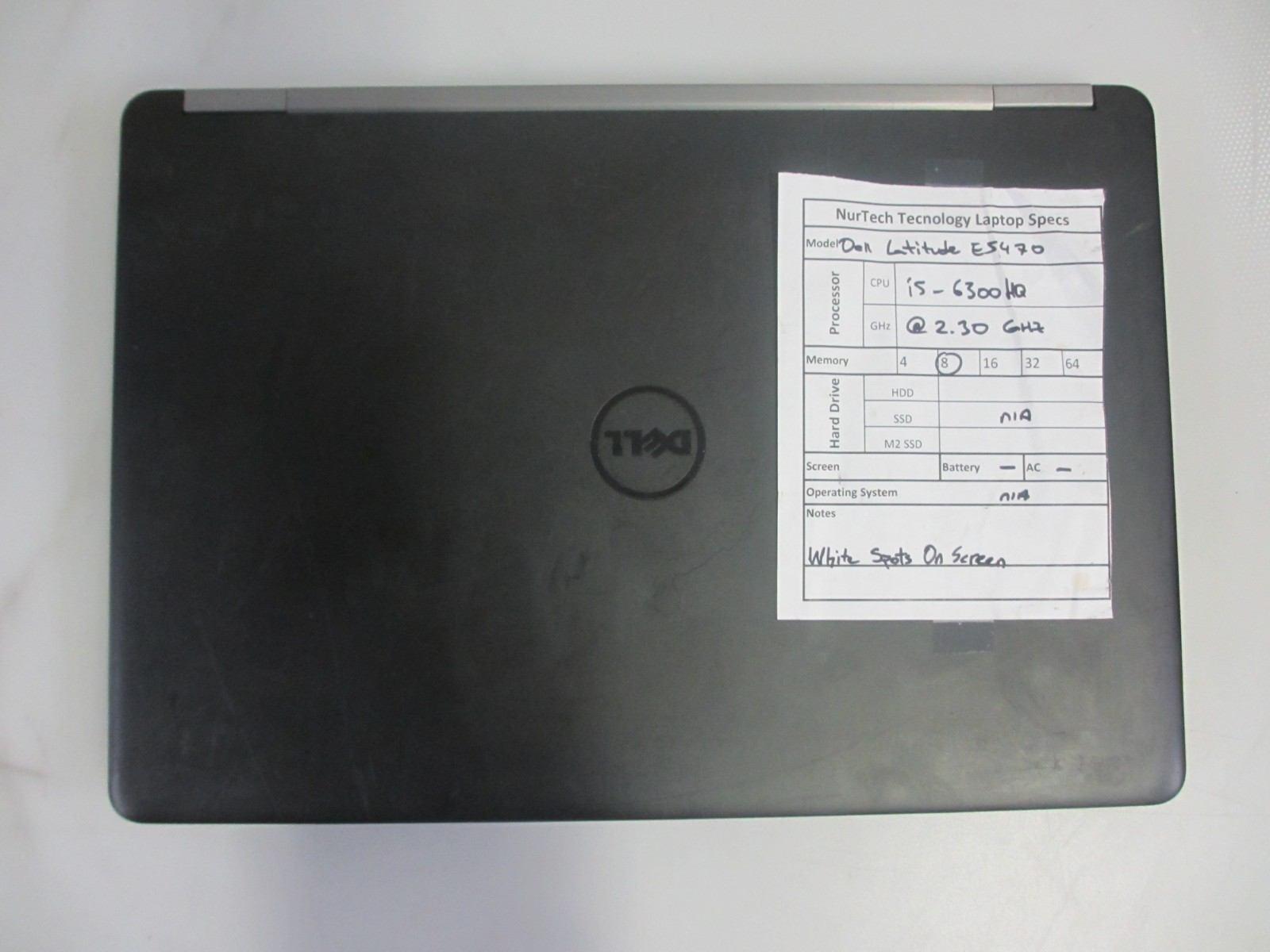 Dell Latitude E5470 i5-6300HQ 2.30GHz 8GB Laptop [No HDD/OS/AC/BTRY]