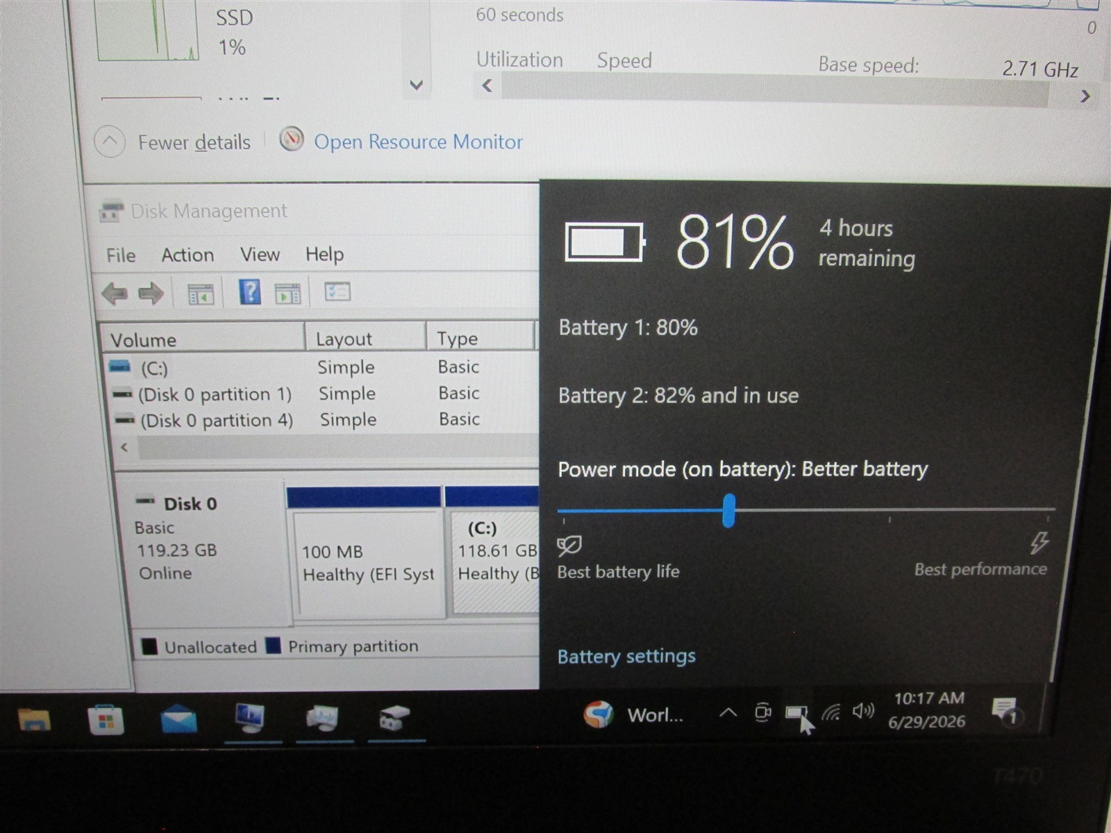 Lenovo Thinkpad T470 i5-7200U 2.5GHz 8GB RAM 128GB m.2 14″ Win 10 Pro MISS KEY