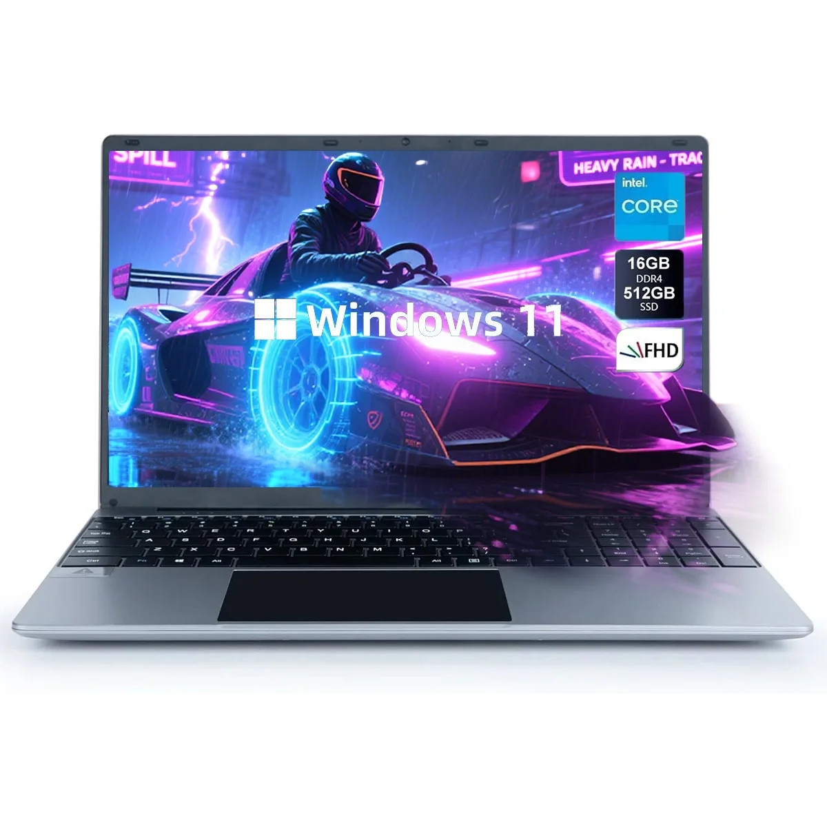 15.6″ FHD Laptop Computer Intel Celeron N5095 16GB RAM 512GB SSD,Netbook
