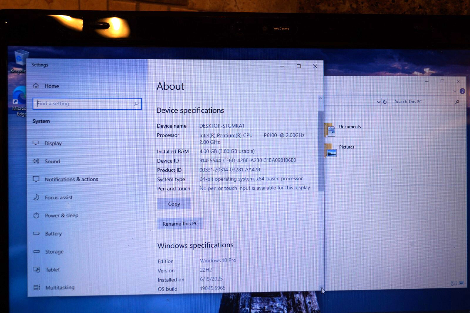 Activated 22H2 WIN 10 PRO Toshiba L655-S5100BN@2.00GHz,4GB RAM 500GB HDD