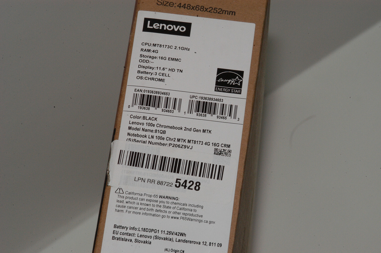 Lenovo 100e 11.6″ HD 4GB RAM 16GB SSD Chromebook – Black