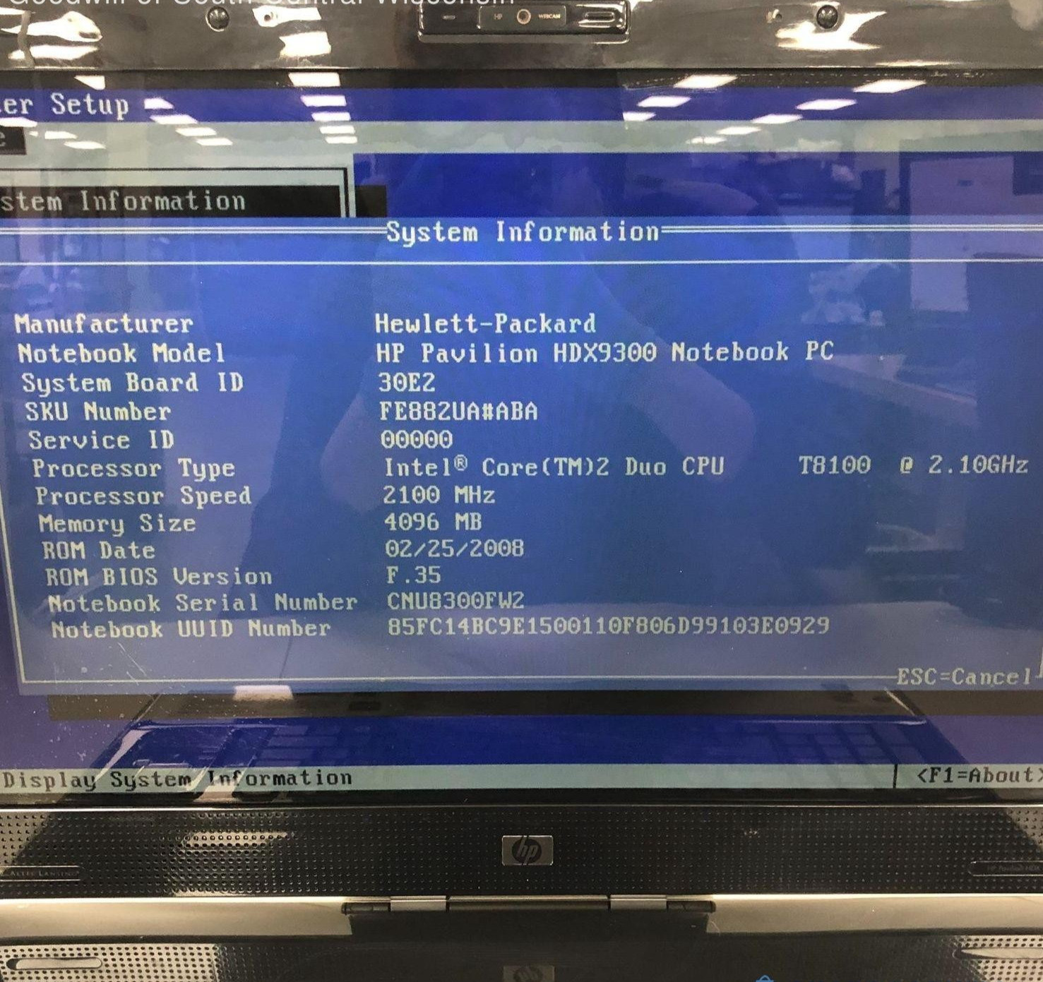 HP Pavilion HDX9300 Dragon 20.1″ HD BLU-RAY