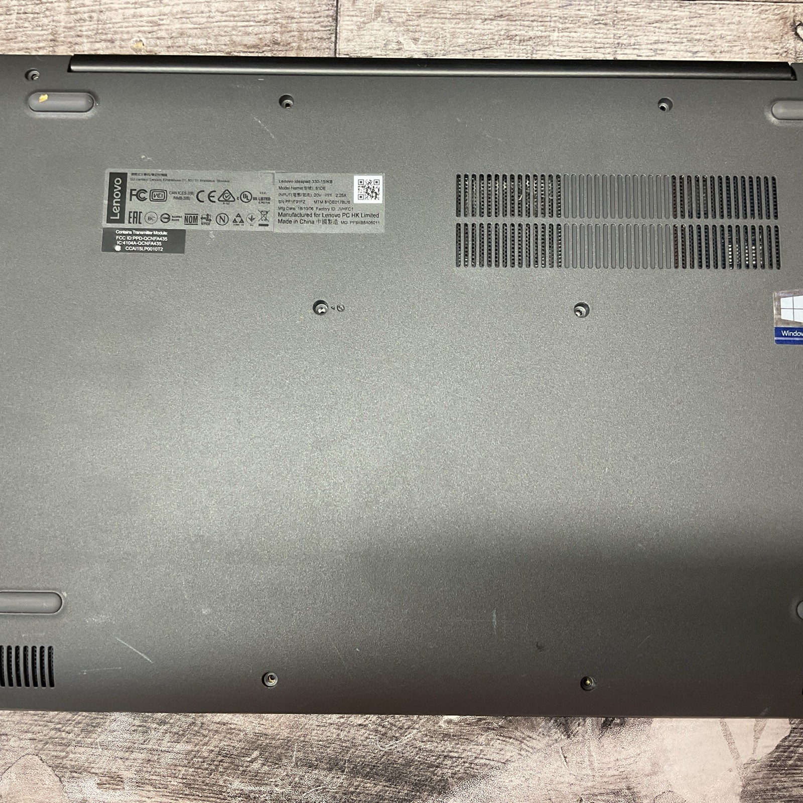 Lenovo IdeaPad 330-15 / i3 8th Gen / No Power / No RAM / No SSD / T5