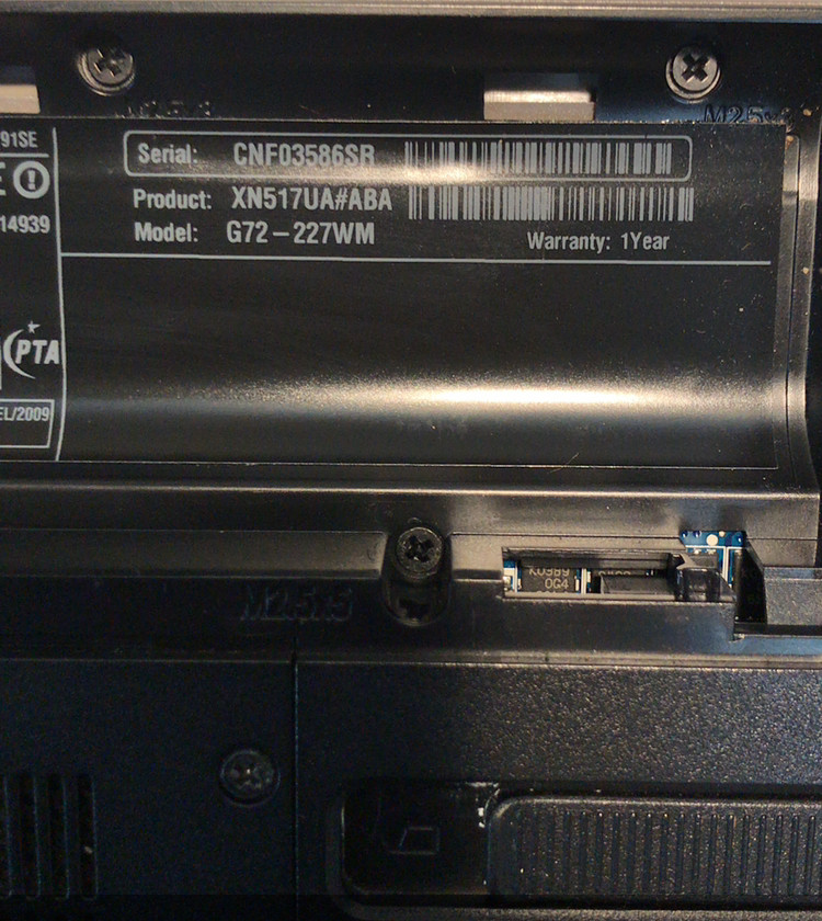 HP G72-227WM 17.3″ / Intel Pentium UNTESTED NO BATTERY