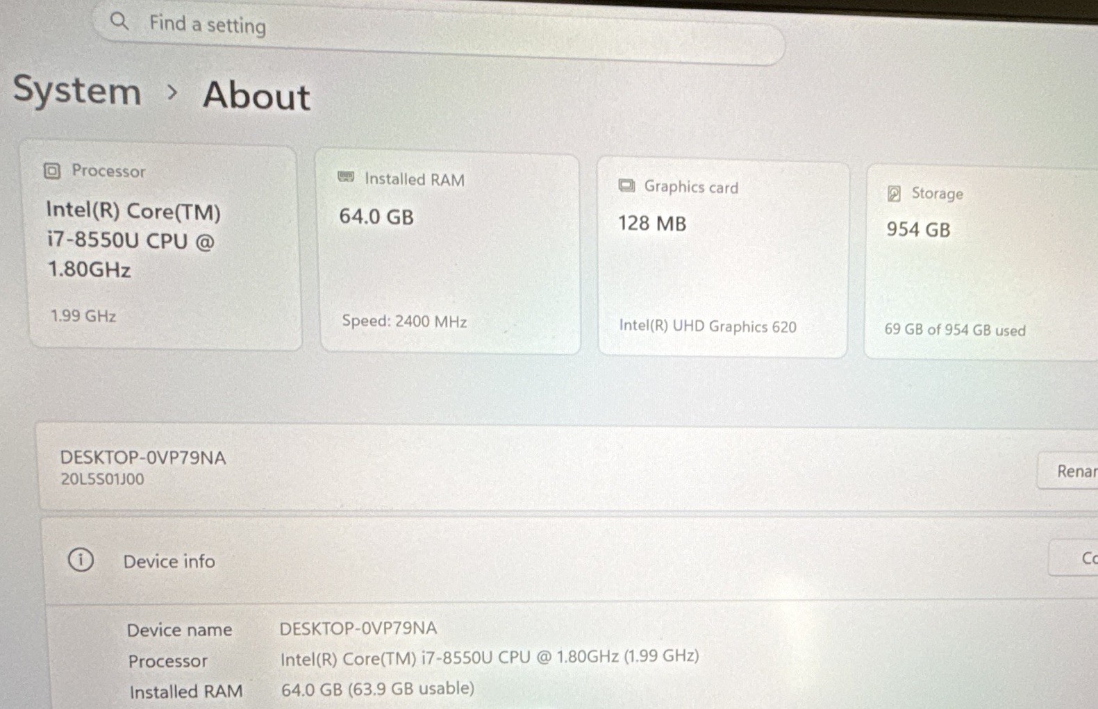 Lenovo ThinkPad T480 | i7-8550U | 64GB RAM | 1TB NVMe SSD | 14″ FHD | Win11