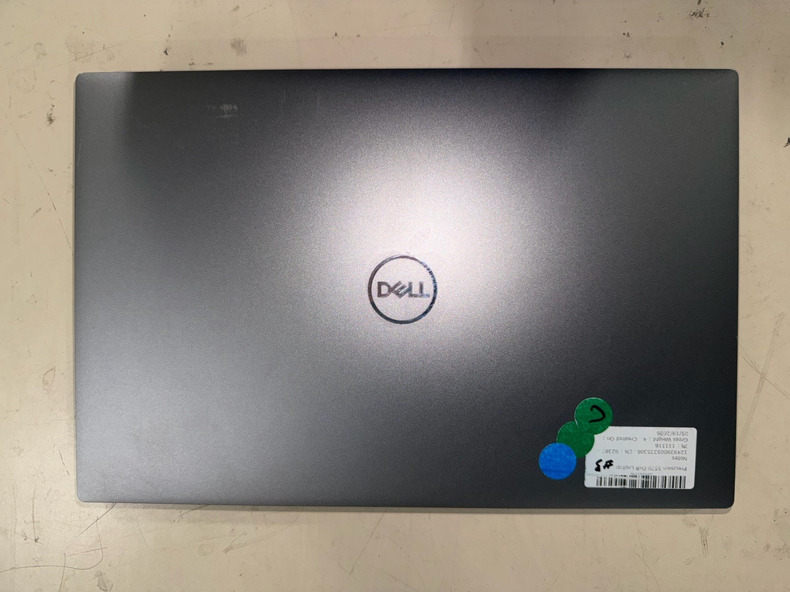 Dell Precision 5570 15.6 Gray 2.5 GHz i9-12900H 64GB 512GB SSD RTX A2000 Grade C
