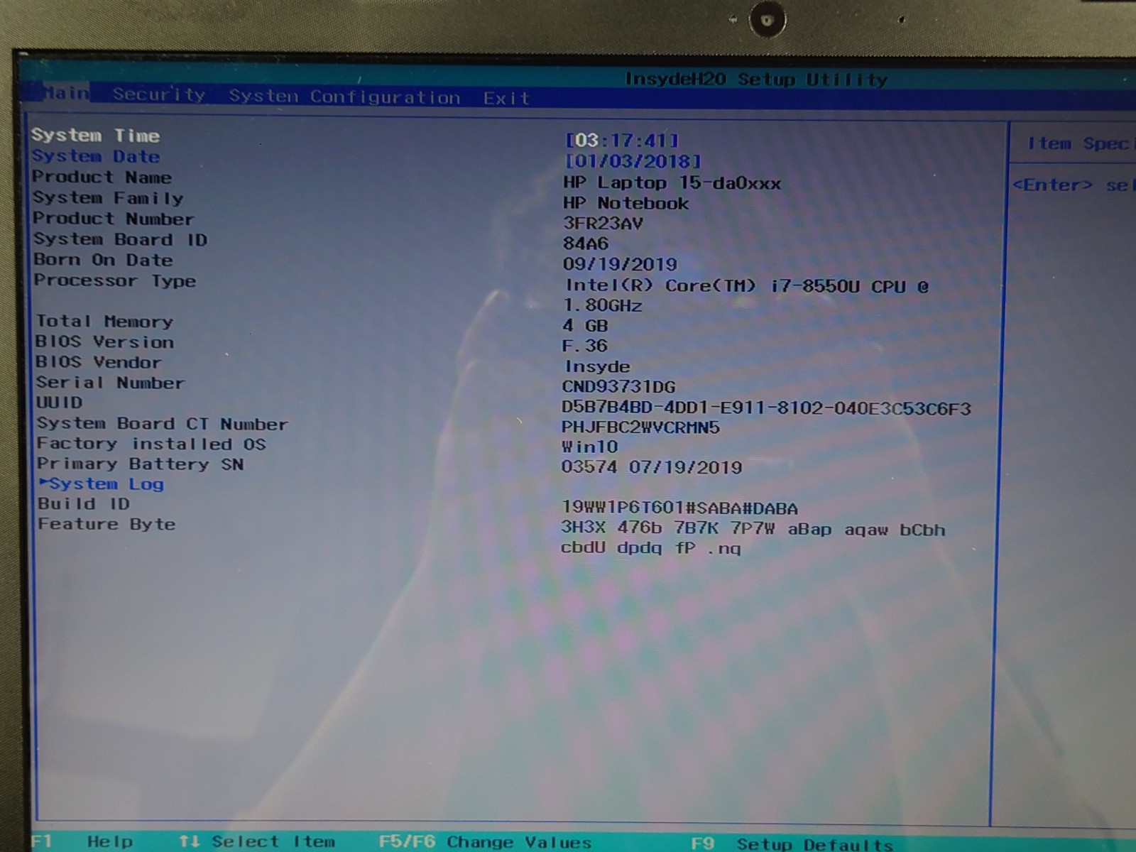 HP NoteBook 15t-da000 15.6″ HD i7-8550U 4GB RAM No OS/SSD