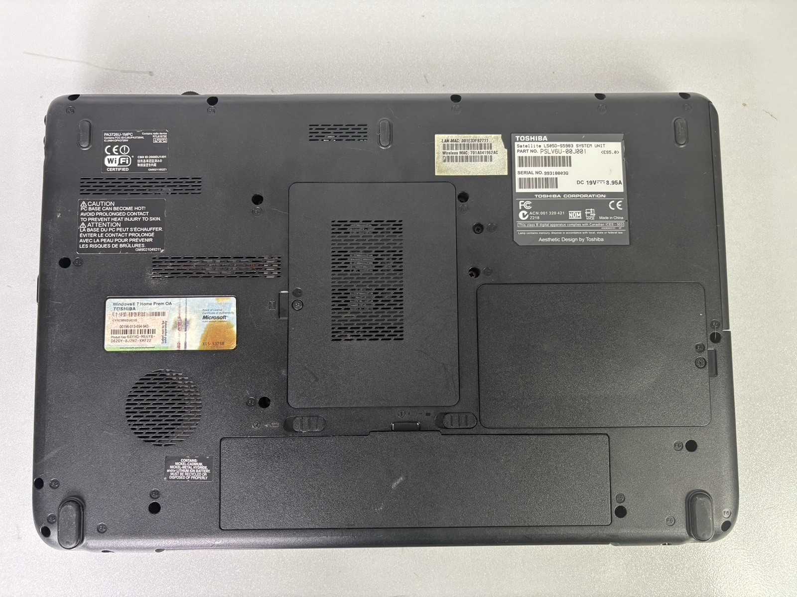 Toshiba Satellite L505 Laptop AMD Athlon II Dual-Core Windows 8 *READ