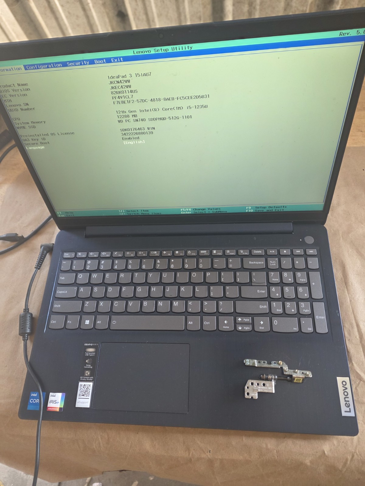 Lenovo IdeaPad 1 15IAU7 i5-1235U 1.3GHz 12Gb 512Gb SSD 1080P Touch Works