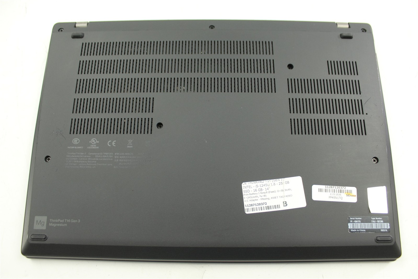 Lenovo ThinkPad T14 Gen 3 14″ Touch i5-1245U 1.6GHz 256GB SSD 16GB RAM W11P