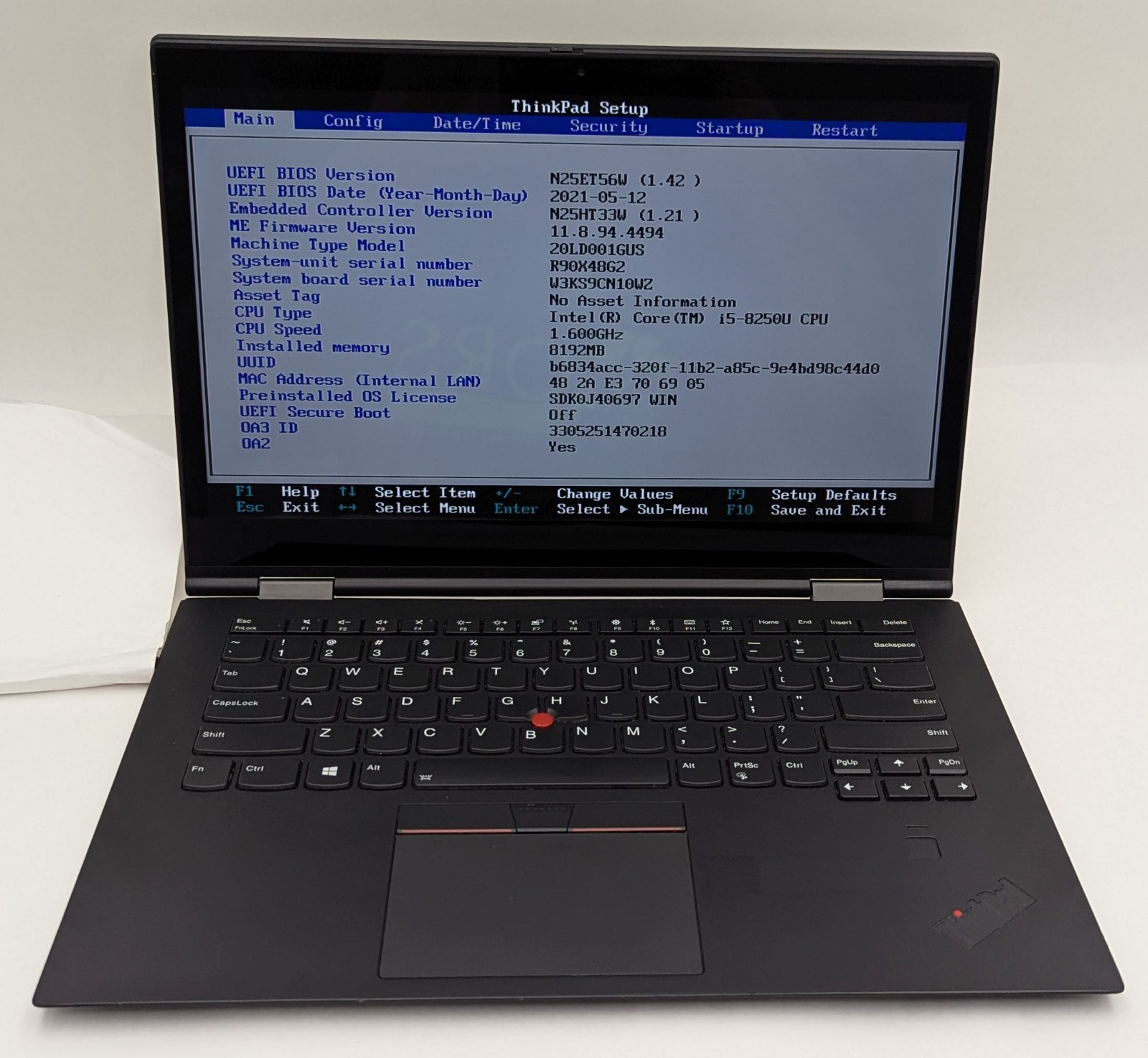 Lot of 2 Lenovo ThinkPad X1 Yoga 3rd Gen 14″ Laptop i5-8250U 8GB – *BAD SPEAKERS