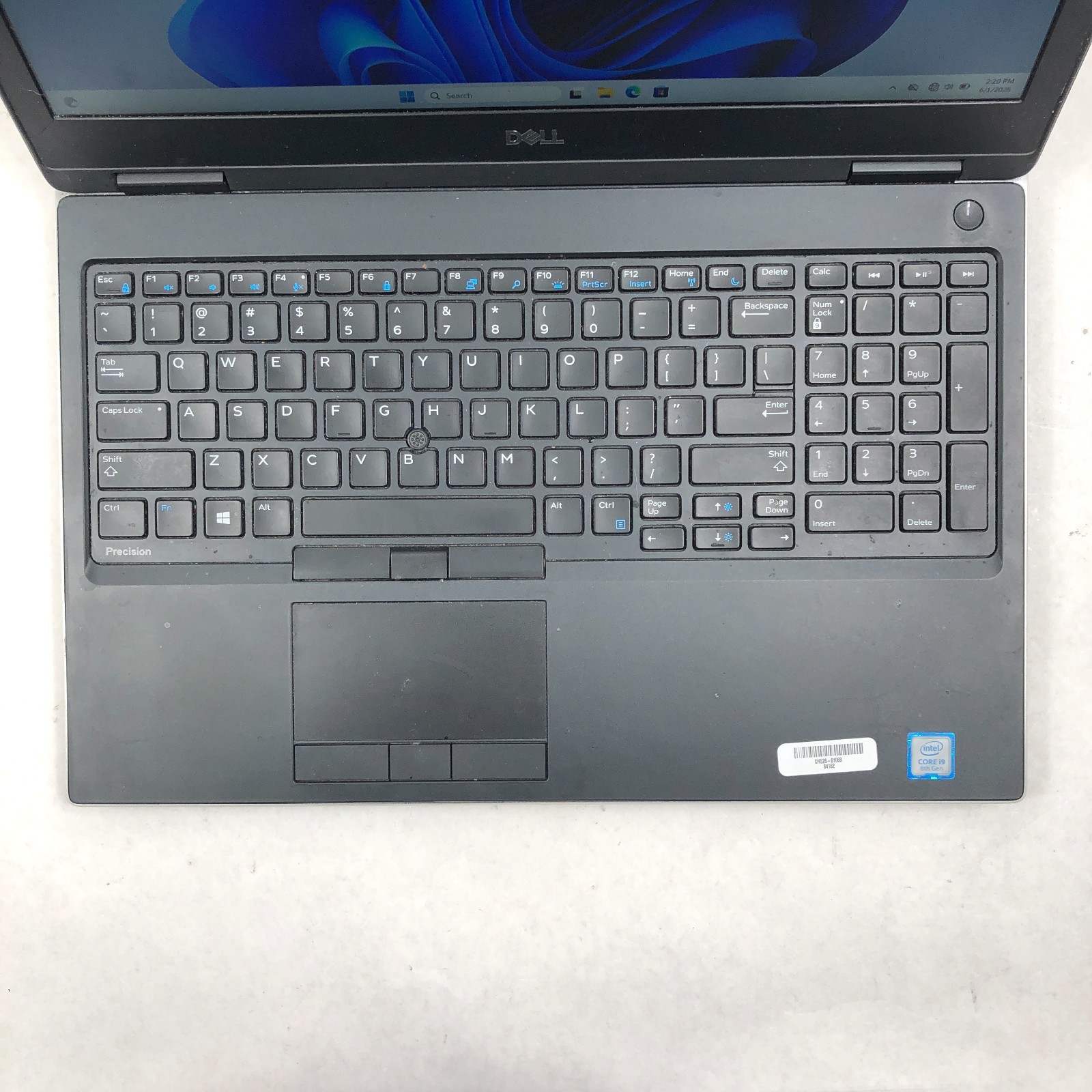 DELL PRECISION 7530 15.6″ i9-8950HK 32GB 512GB QUADRO P3200 Win 11 PRO No CoA