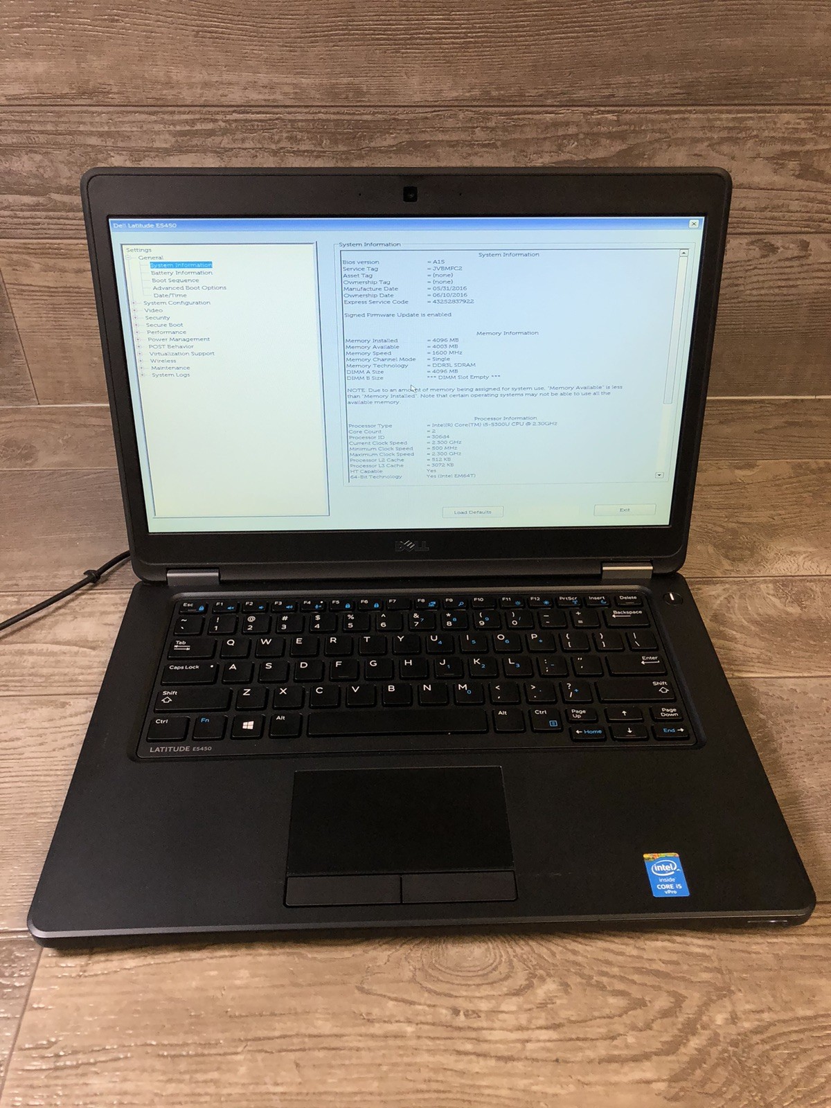 Dell Latitude E5450 14″ Intel Core i5 -5300U 2.30GHz 4GB DDR3 UNLOCKED